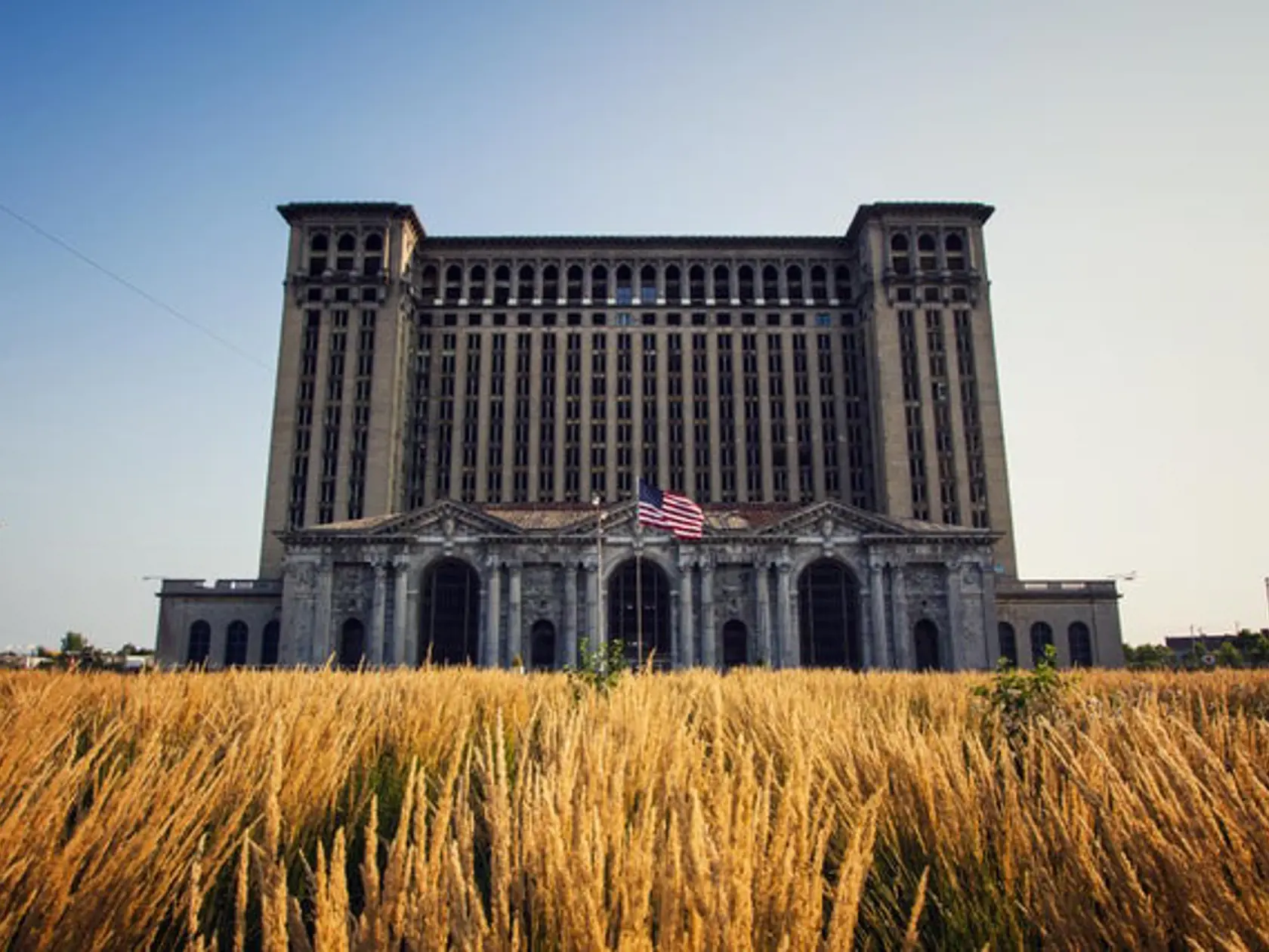 Detroitská dlho opustená Michiganská centrálna stanica pred začatím renovácie Fordu.
