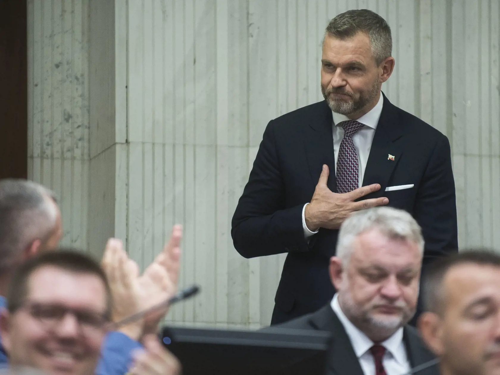 Na snímke novozvolený predseda NR SR Peter Pellegrini (Hlas-SD) počas ustanovujúcej schôdze Národnej rady Slovenskej republiky (NR SR) IX. volebného obdobia 25. októbra 2023 v Bratislave.