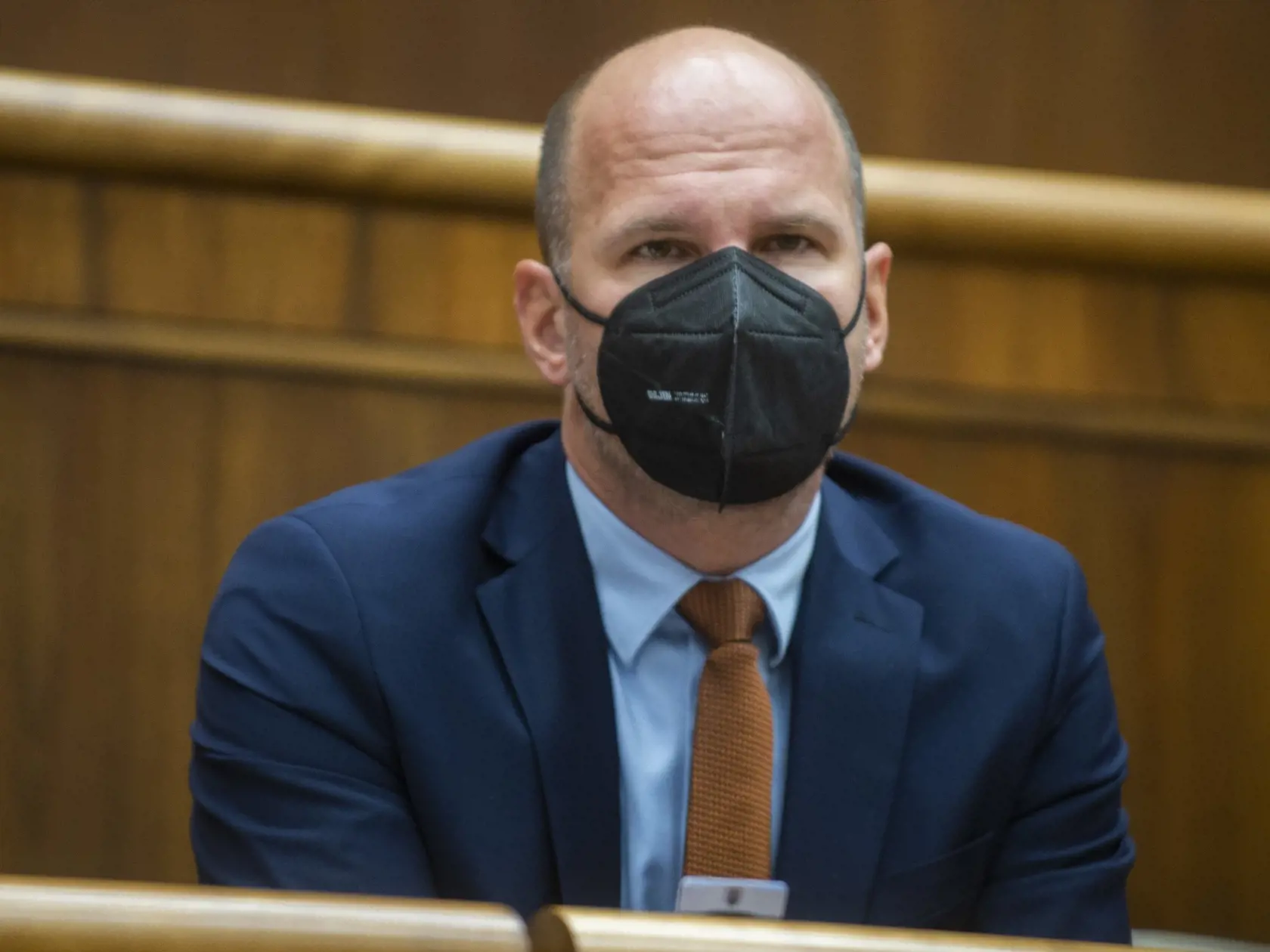 Na snímke podpredseda NR SR Gábor Grendel (OĽaNO) počas rokovania 48. schôdze NR SR 19. októbra 2021 v Bratislave. FOTO TASR - Jakub Kotian