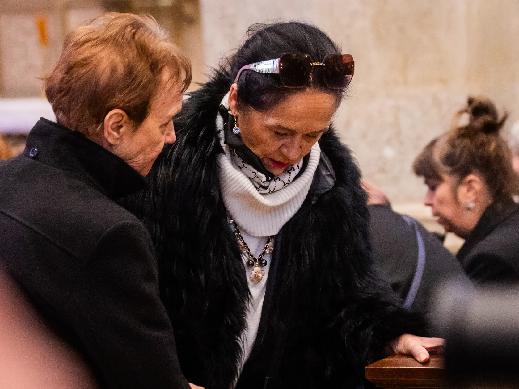 Pohreb Štefana Kvietika. Na snímke Hana Gregorová.
