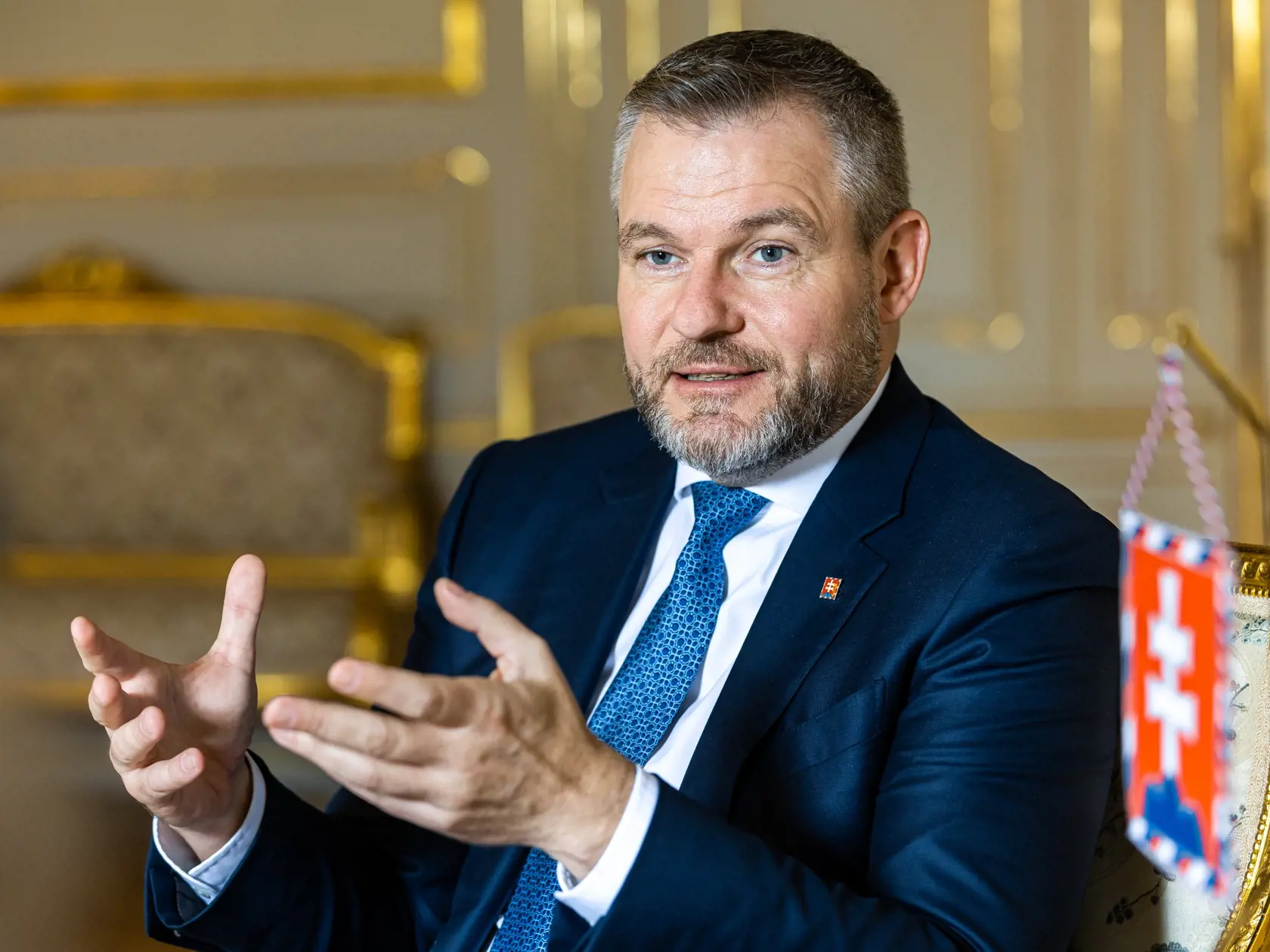 Prezident Slovenskej republiky Peter Pellegrini v Bratislave. 