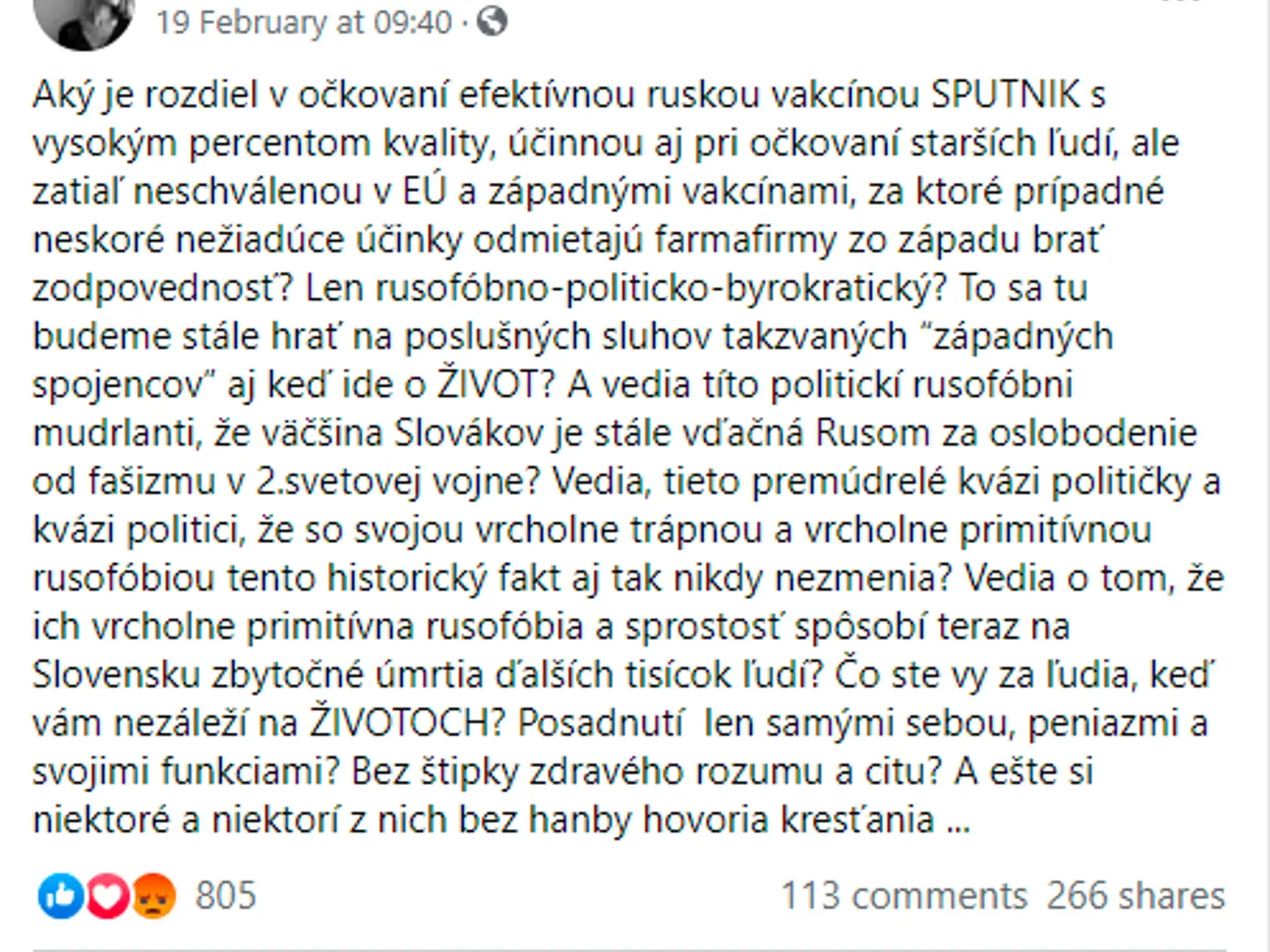 Matovičova sestra v statuse opäť zaťala do živého.