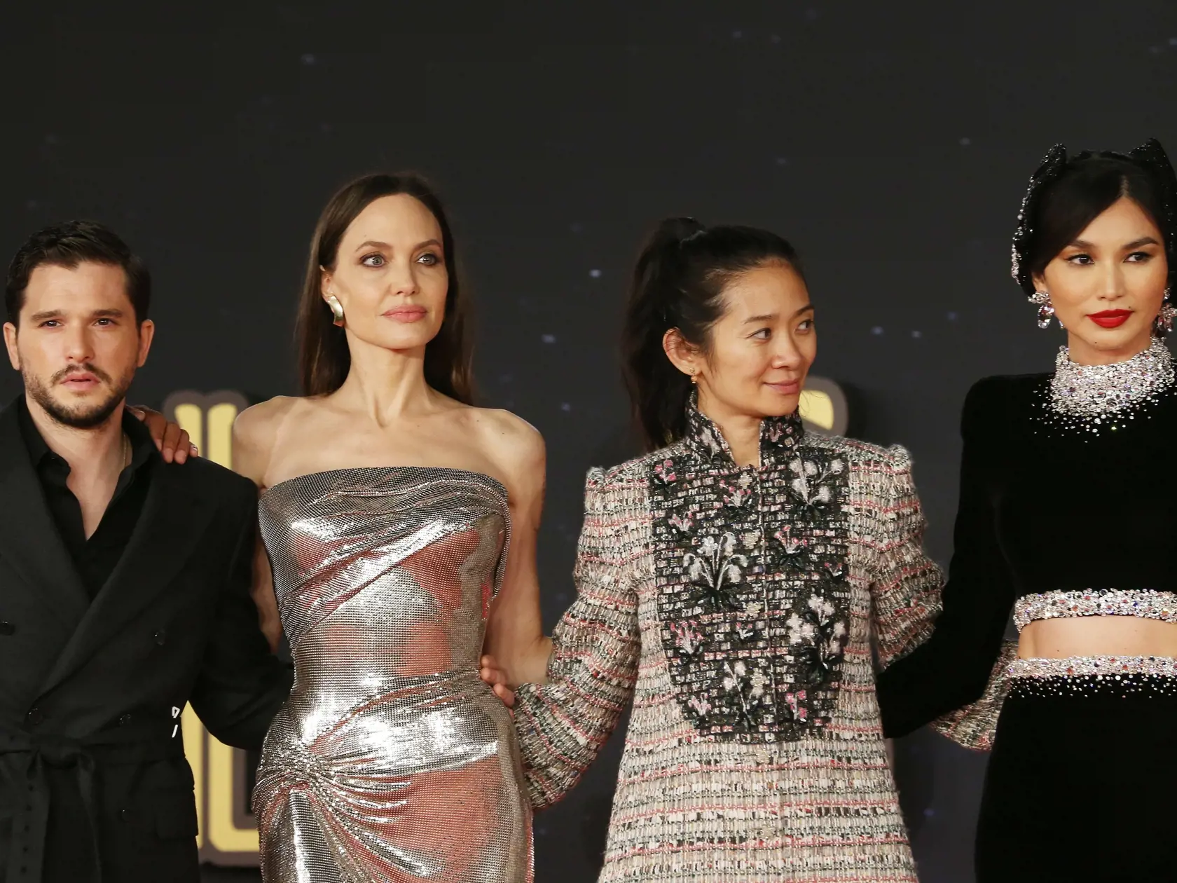 Herečka Angelina Jolie na premiére filmu Eternals v Ríme.