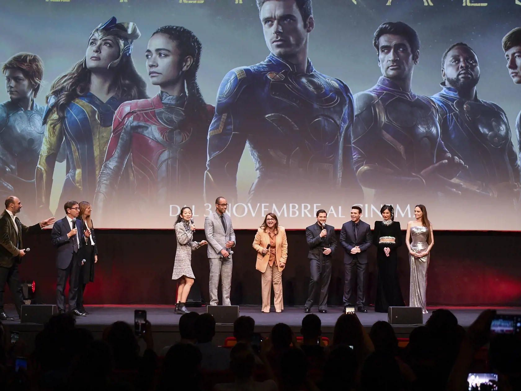 Herečka Angelina Jolie na premiére filmu Eternals v Ríme.