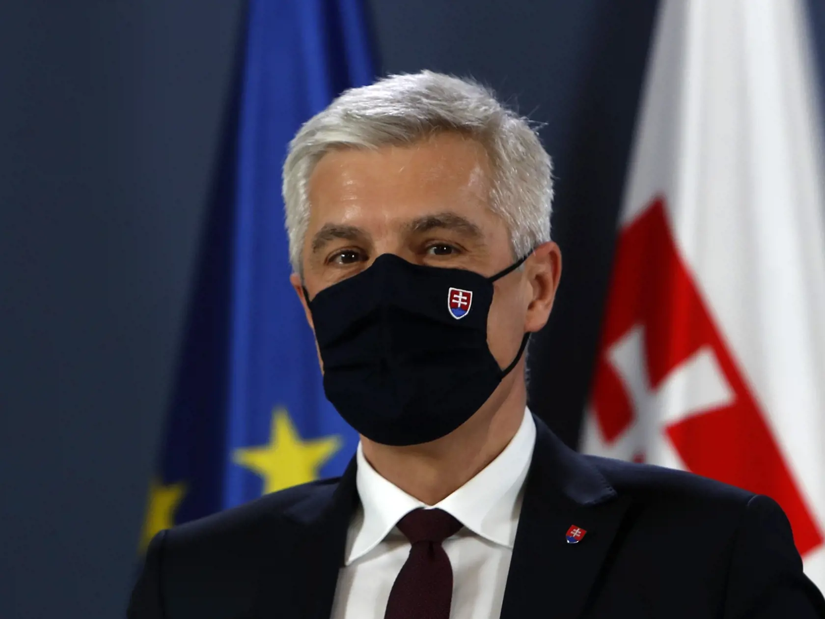 Na snímke je minister zahraničných vecí Ivan Korčok počas tlačovej konferencie.