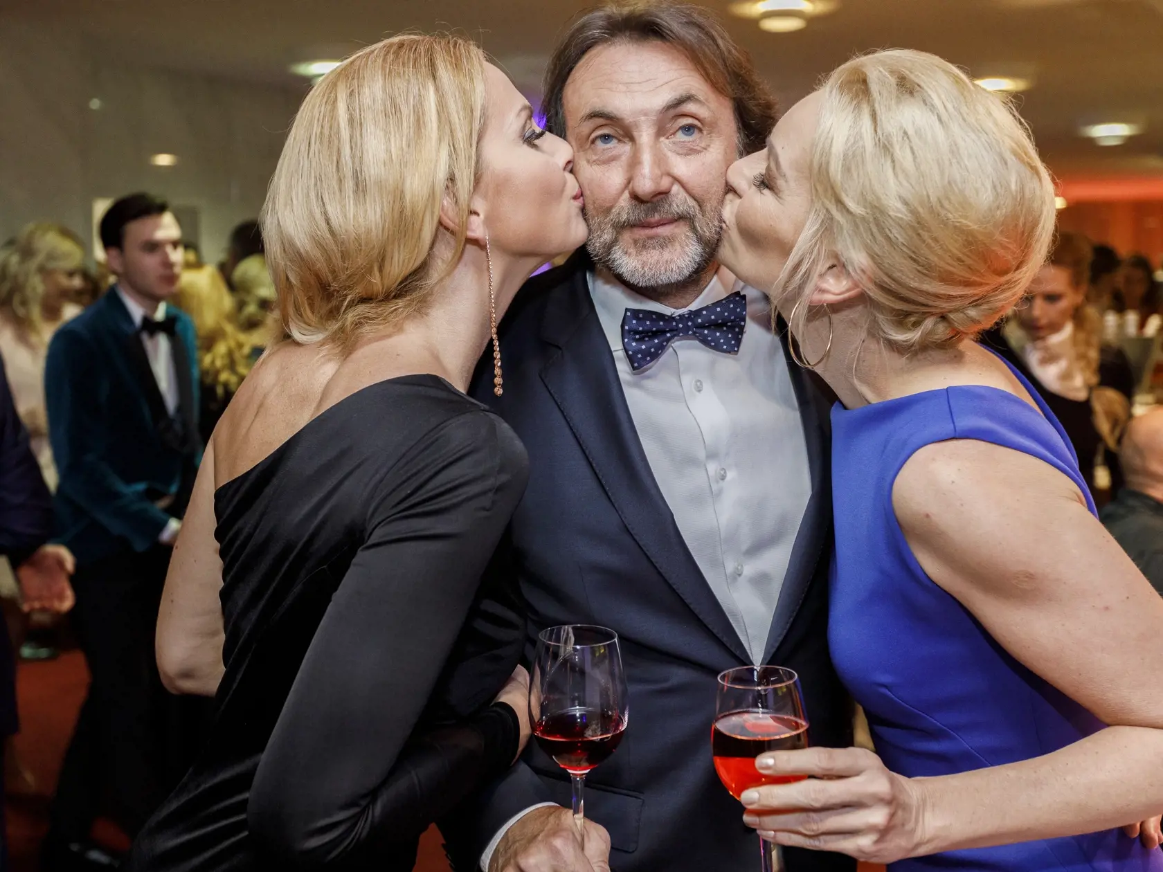 Na snímke počas párty po skončení priameho prenosu z galavečera OTO 2019. Na snímke Marianna Ďurianová a Vladimír Hajdu.