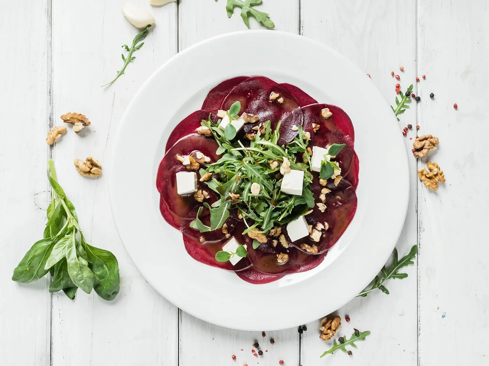 Beet,Carpaccio,With,Feta