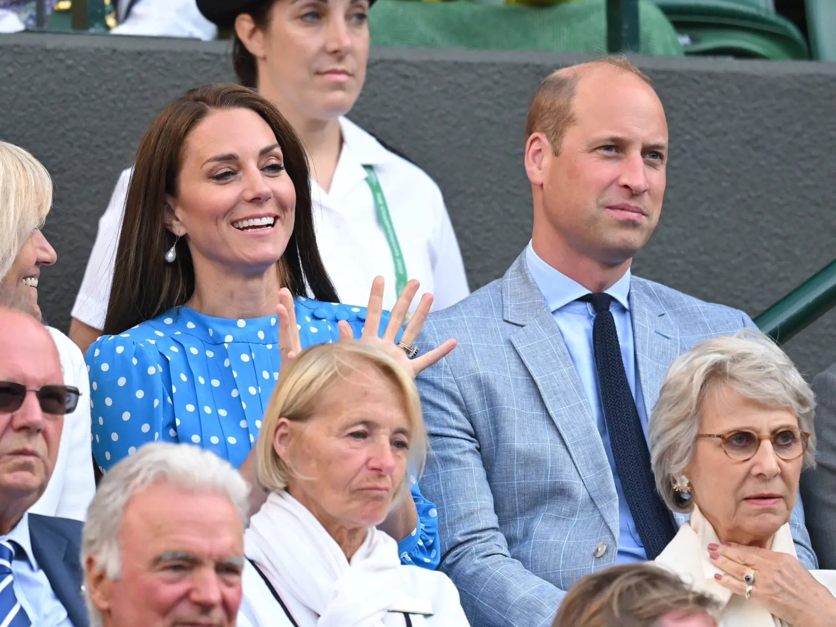 Vojvodkyňa Kate štvrťfinálové zápasy Wimbledonu prežívala naplno.