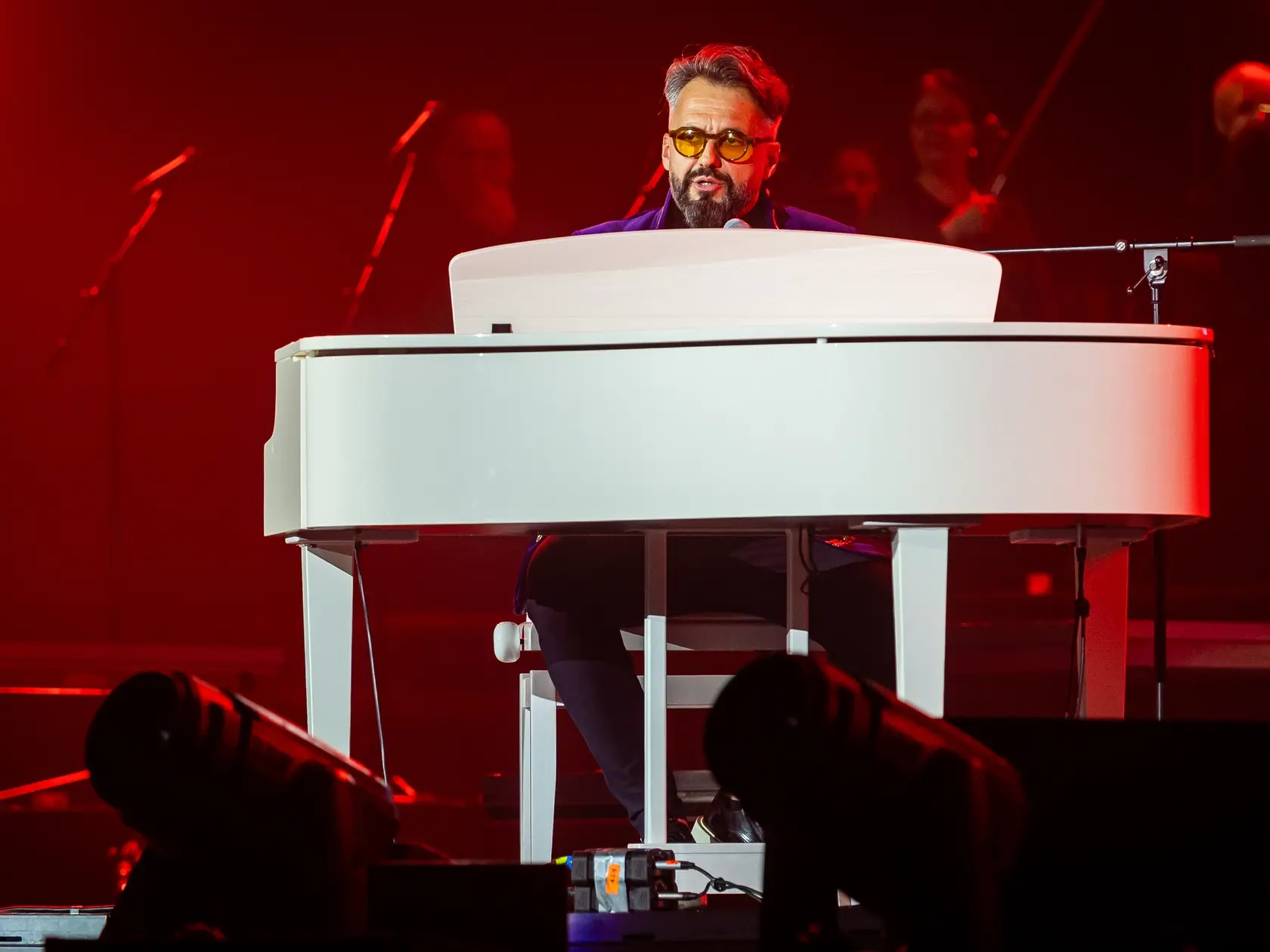 Koncert k príležitosti 75. narodenín speváka Karola Duchoňa pod názvom “Karol Duchoň 75” v Bratislave. Na snímke Marián Čekovský.