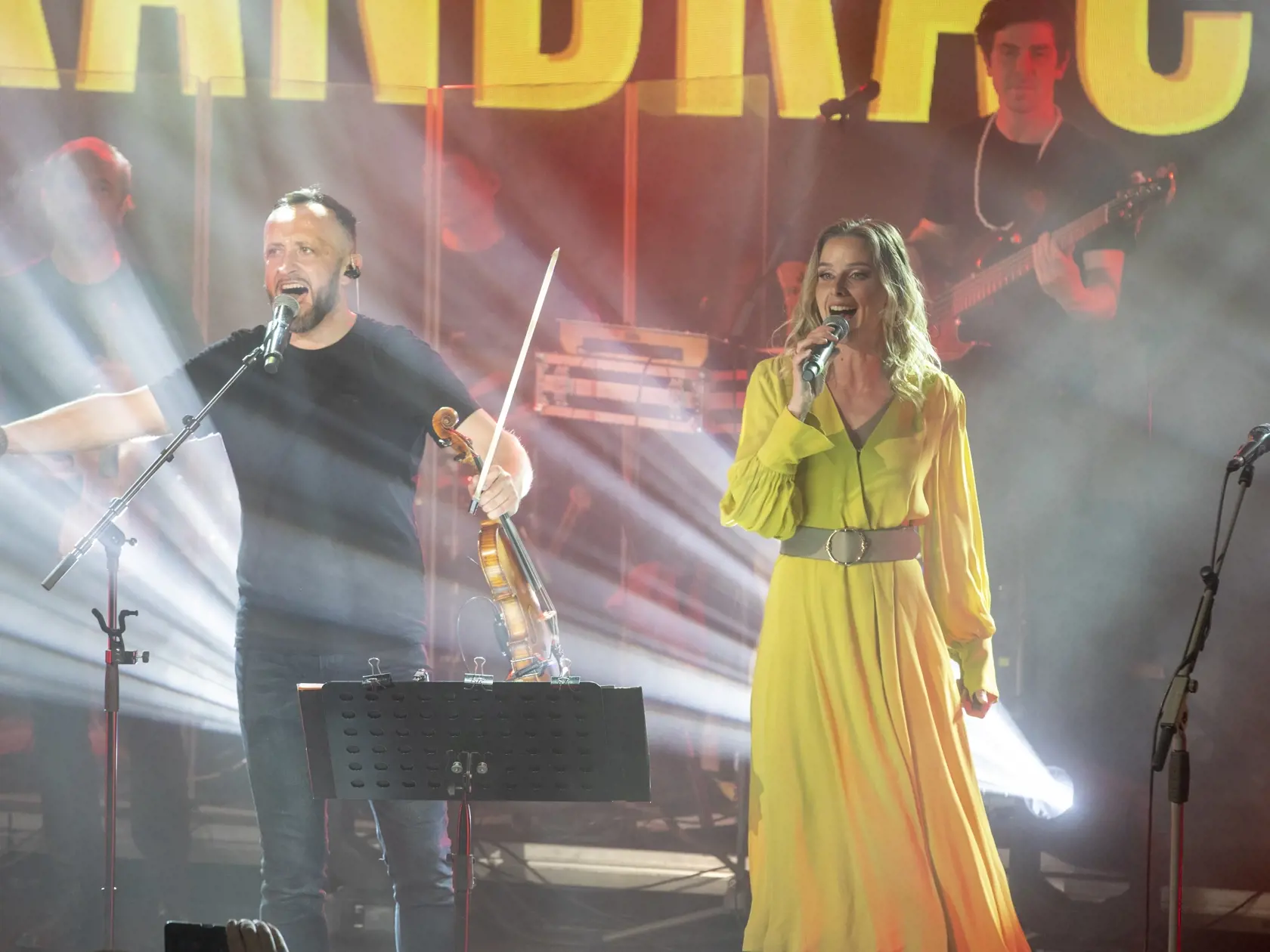 Na snímke je koncert a krst albumu Kandráčomor, ktorý krstili Nela Pocisková a Braňo Deák. Na fotke je Nela Pocisková.