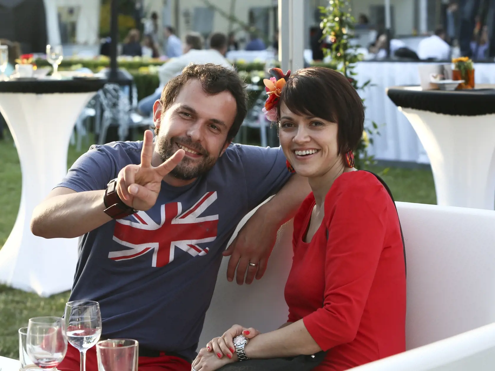 Juraj Kemka s manželkou Adriánou.