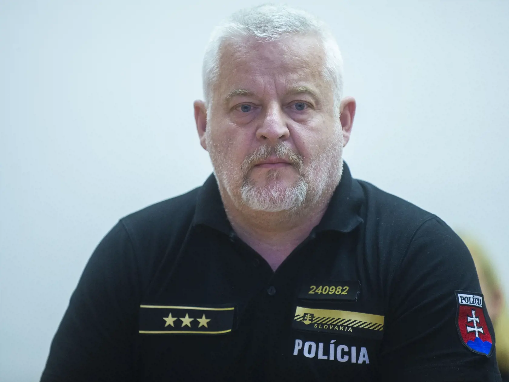Na snímke prezident Policajného zboru Ľubomír Solák počas tlačovej konferencie k vyhláseniu oficiálnych výsledkov volieb do Európskeho parlamentu 2024. V Bratislave 9. júna 2024. FOTO TASR - Jakub Kotian
