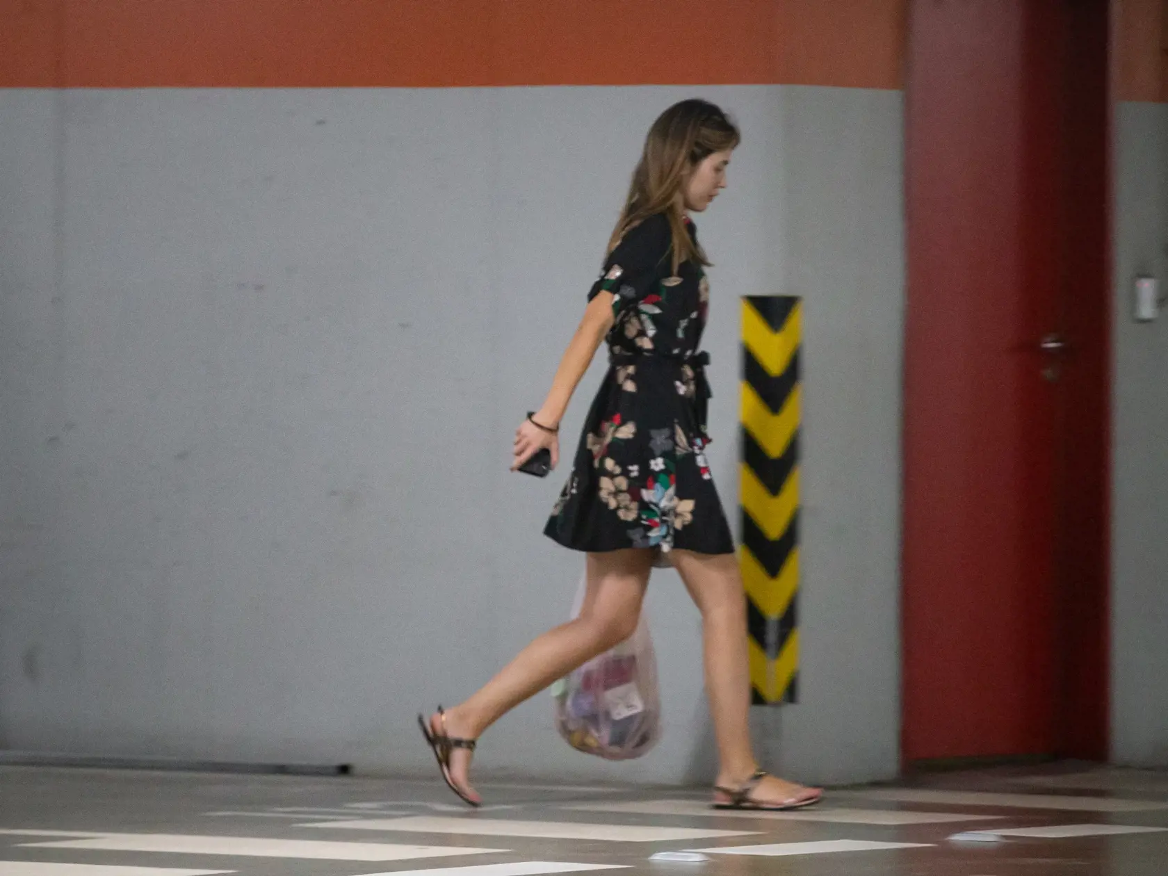 Katarína Szalayová v garáži obytného komplexu River Park v Bratislave.