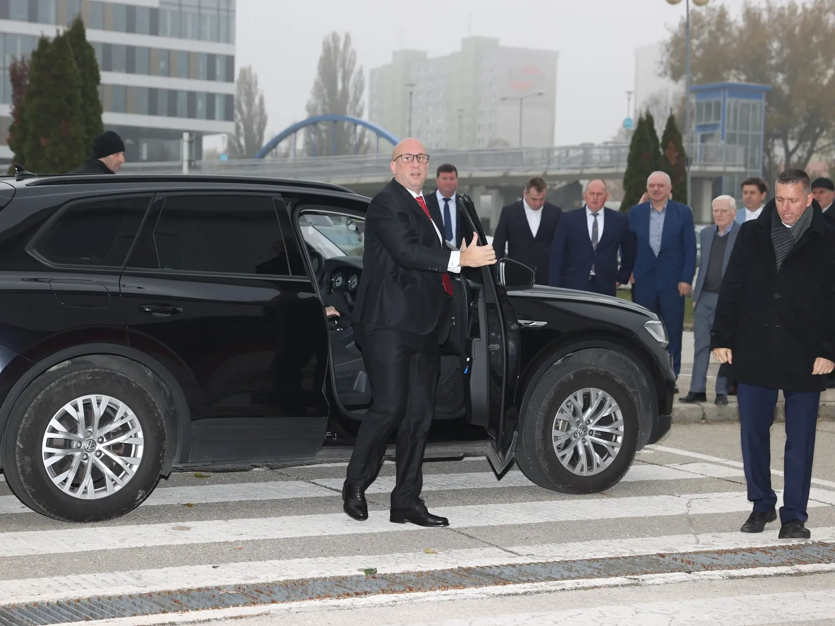 Minister dopravy Jozef Ráž mladší (Smer) na oslavách strany Smer.