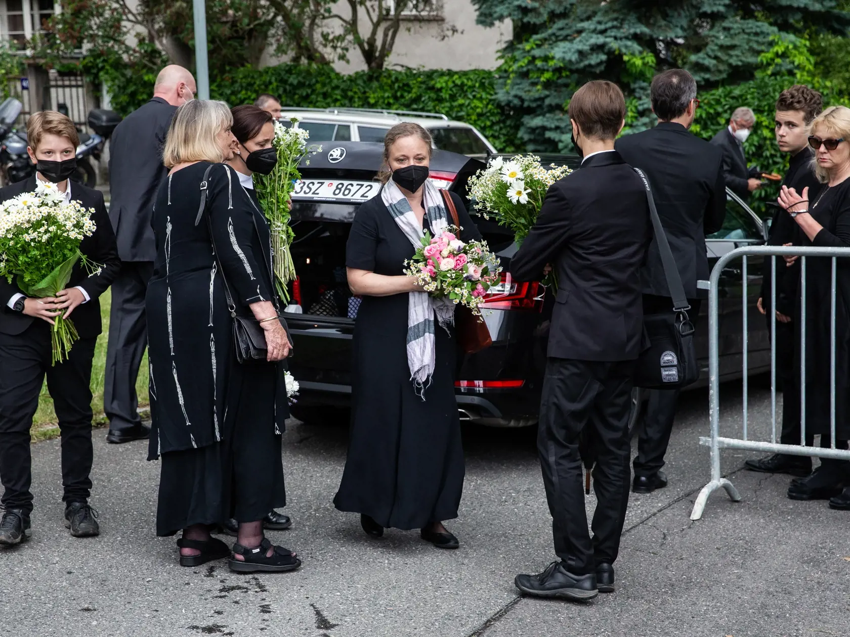 Posledná rozlúčka s českou herečkou Libušou Šafránkovou v kostole sv. Anežky České na Spořilově v Prahe. 