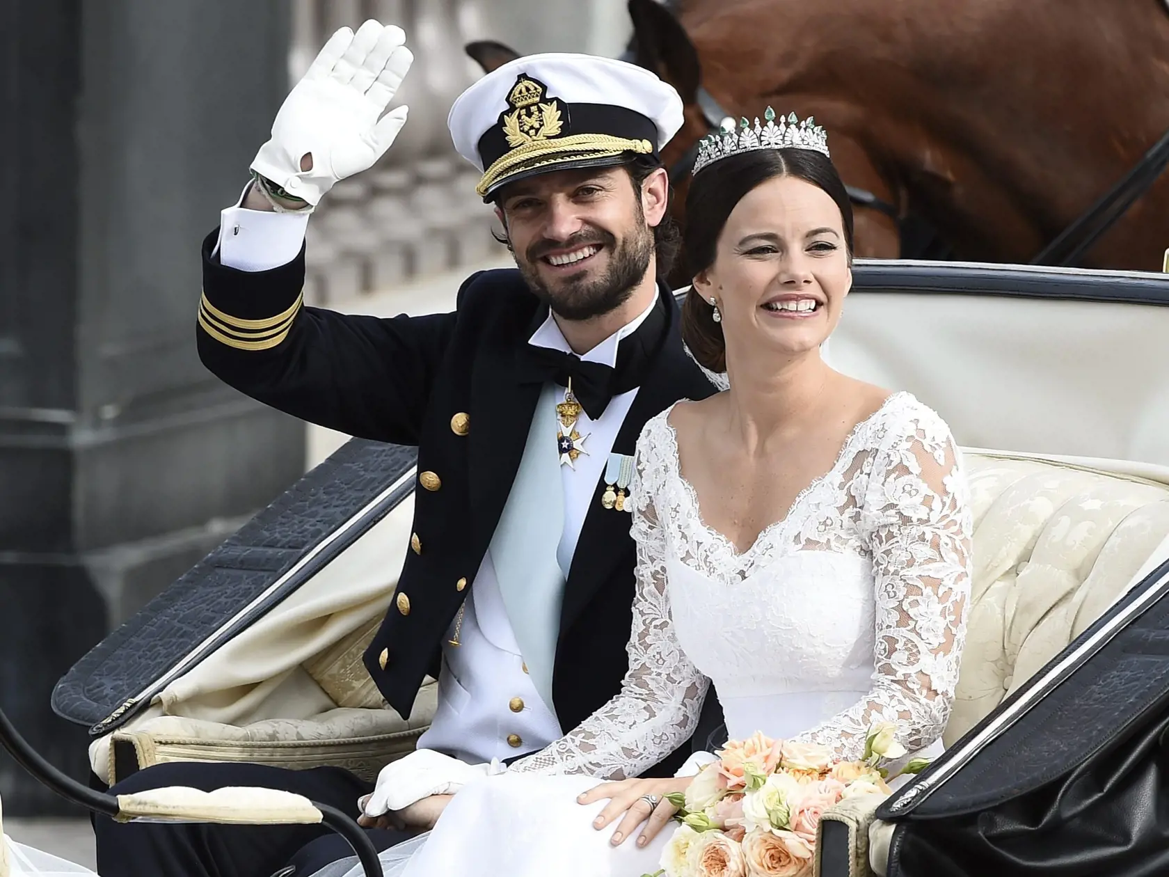 Svadba švédskeho princa Karola Filipa a Sofie Hellqvist.