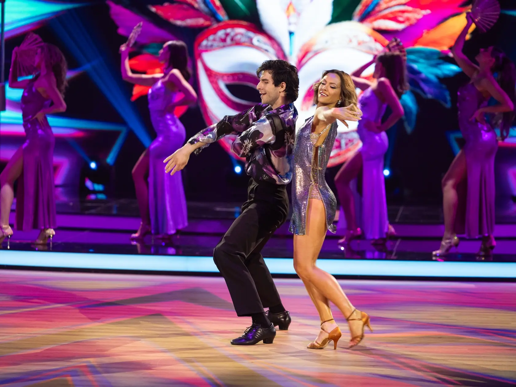 Na snímke Kristián Baran a Dominika Rošková počas šiesteho kola Let's dance 2025.