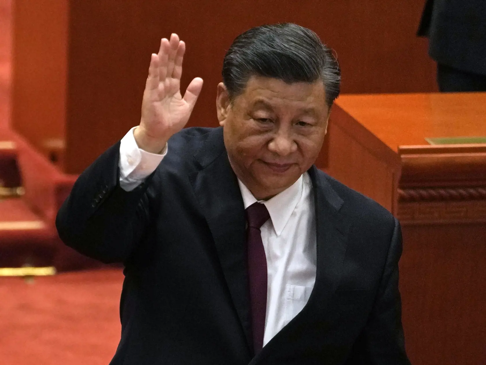 KK21 archív Peking - Na archívnej snímke z 8. apríla 2022 čínsky prezident Si Ťin-pching v Pekingu. Čínsky prezident Si Ťin-pching  v utorok 10. mája 2022 vo svojom prejave v Pekingu vyzdvihol rolu Komunistického zväzu čínskej mládeže (KZČM) - mládežníckeho krídla čínskej komunistickej strany -, ktorý oslavuje sté výročie svojho vzniku. FOTO TASR/AP
FILE - Chinese President Xi Jinping attends a commendation ceremony for role models of the Beijing Winter Olympics and Paralympics at the Great Hall