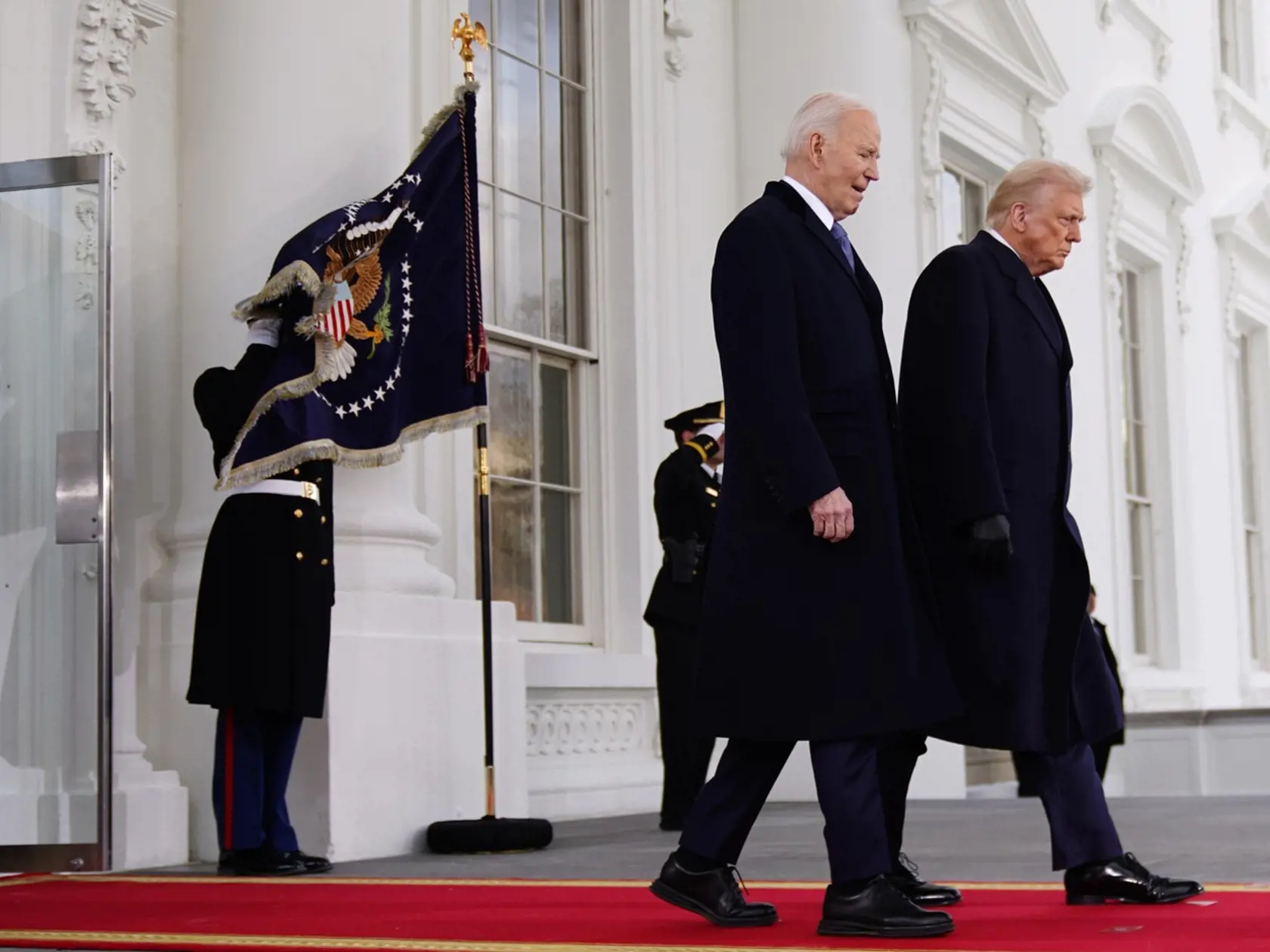 Inaugurácia Donalda Trumpa. Na snímke s Joe Bidenom.