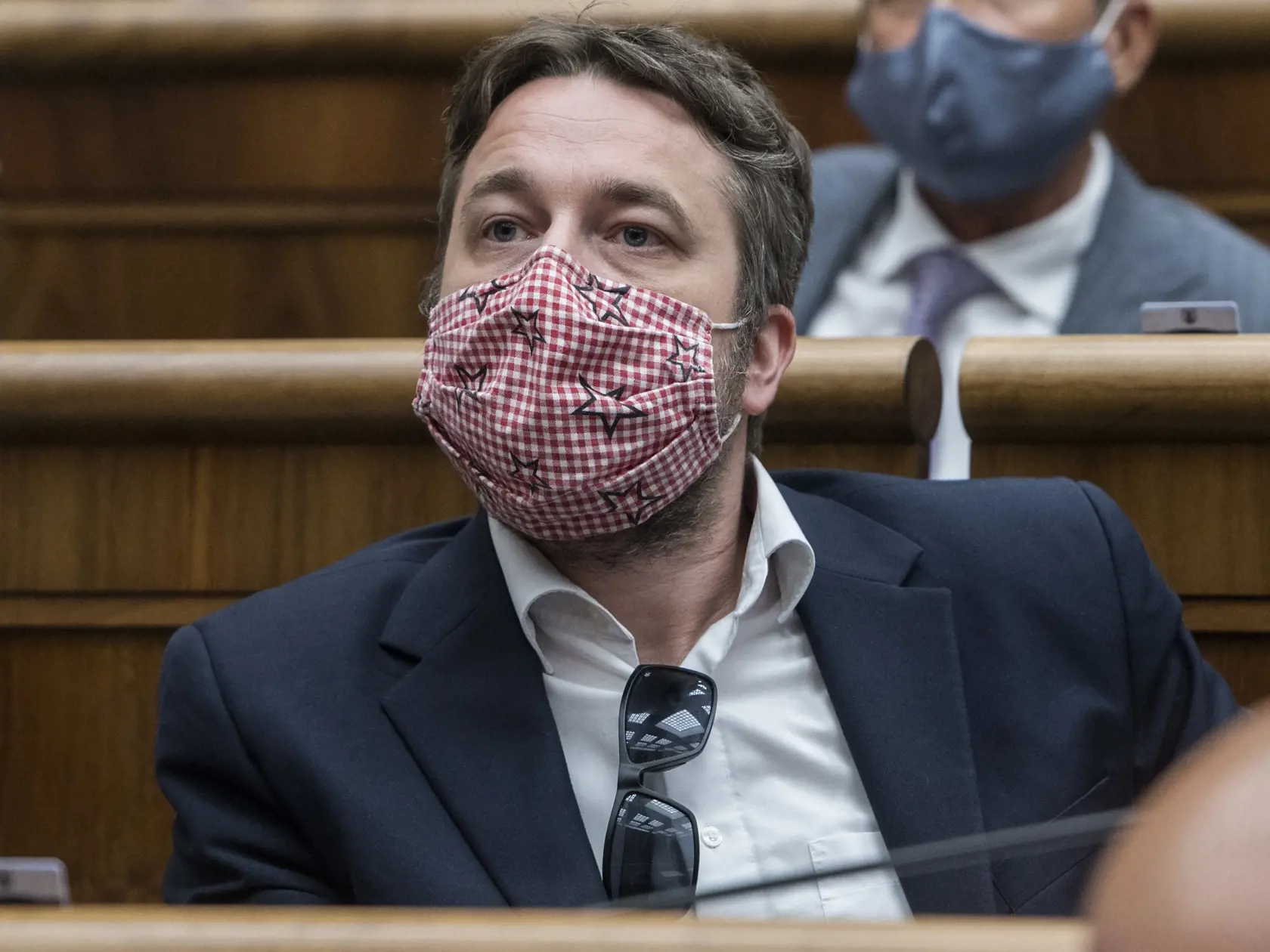 Na snímke poslanec parlamentu SR Ľuboš Blaha (Smer-SD) počas rokovania 9. schôdze parlamentu v Bratislave 7. júla 2020. FOTO TASR - Martin Baumann