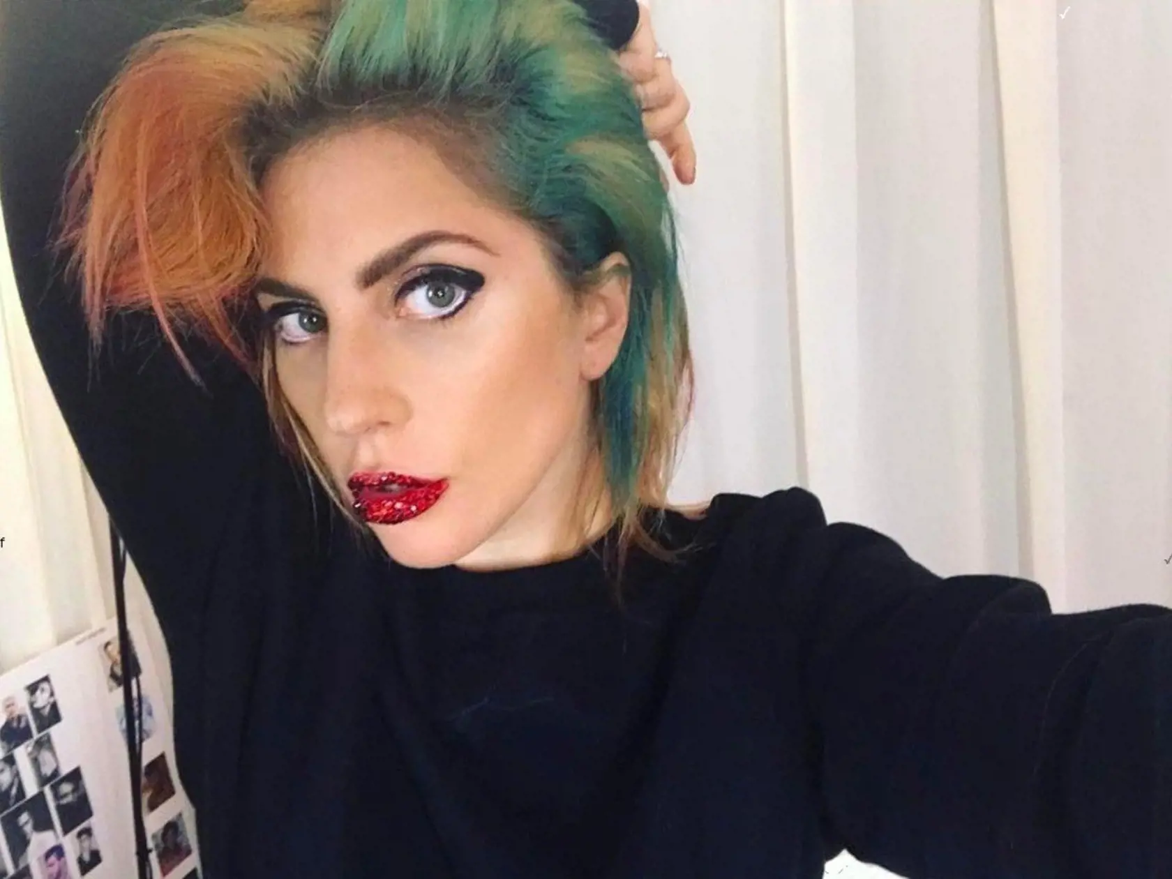 Lady Gaga (ladygaga / 29.07.2017): "JOANNE WORLD TOUR @fredericaspiras hair @sarahtannomakeup makeup  3 days #joanneworldtour #Joanne, Image: 343488769, License: Rights-managed, Restrictions: , Model Release: no, Credit line: Profimedia, Face To Face A