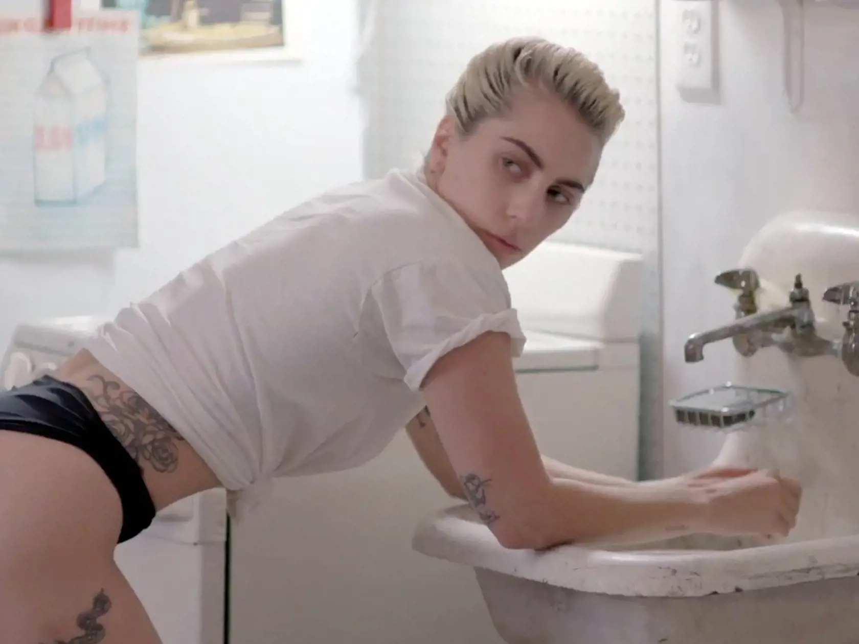Ferrari Press Agency    Ref 8397	  Gaga 1		 07/09/2017 See Ferrari text  Picture must credit : Netflix   Lady Gaga gives fans a vulnerable glimpse into her everyday life in the latest emotional teaser of her new fly-on-the-wall TV documentary.She is seen battling intense chronic pain in hospital as well as meeting fans and recording in the studio.The 31-year-old star  also shows off her determined side as she vows to 'fight like f**king hell' in the film, titled Gaga: Five Foot Two , which was f