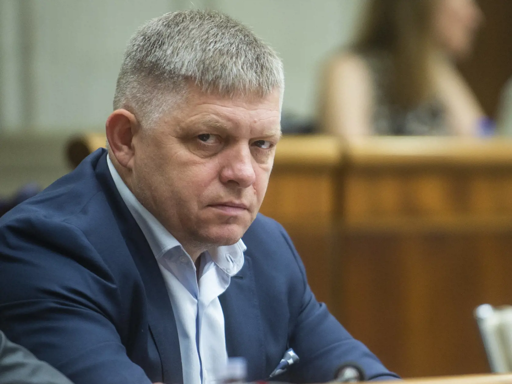 Na snímke poslanec Národnej rady SR Robert Fico (Smer-SD) počas 66. schôdze Národnej rady SR 29. júna 2022 v Bratislave. FOTO TASR - Jakub Kotian