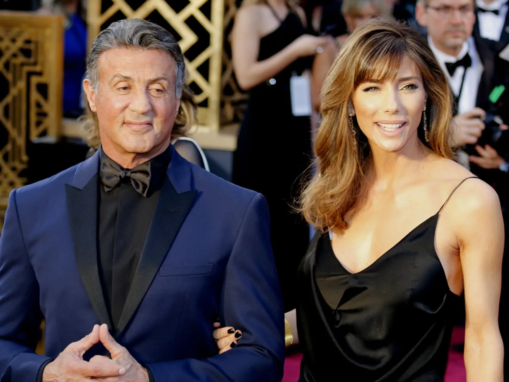 Sylvester,Stallone,And,Jennifer,Flavin,At,The,88th,Annual,Academy
