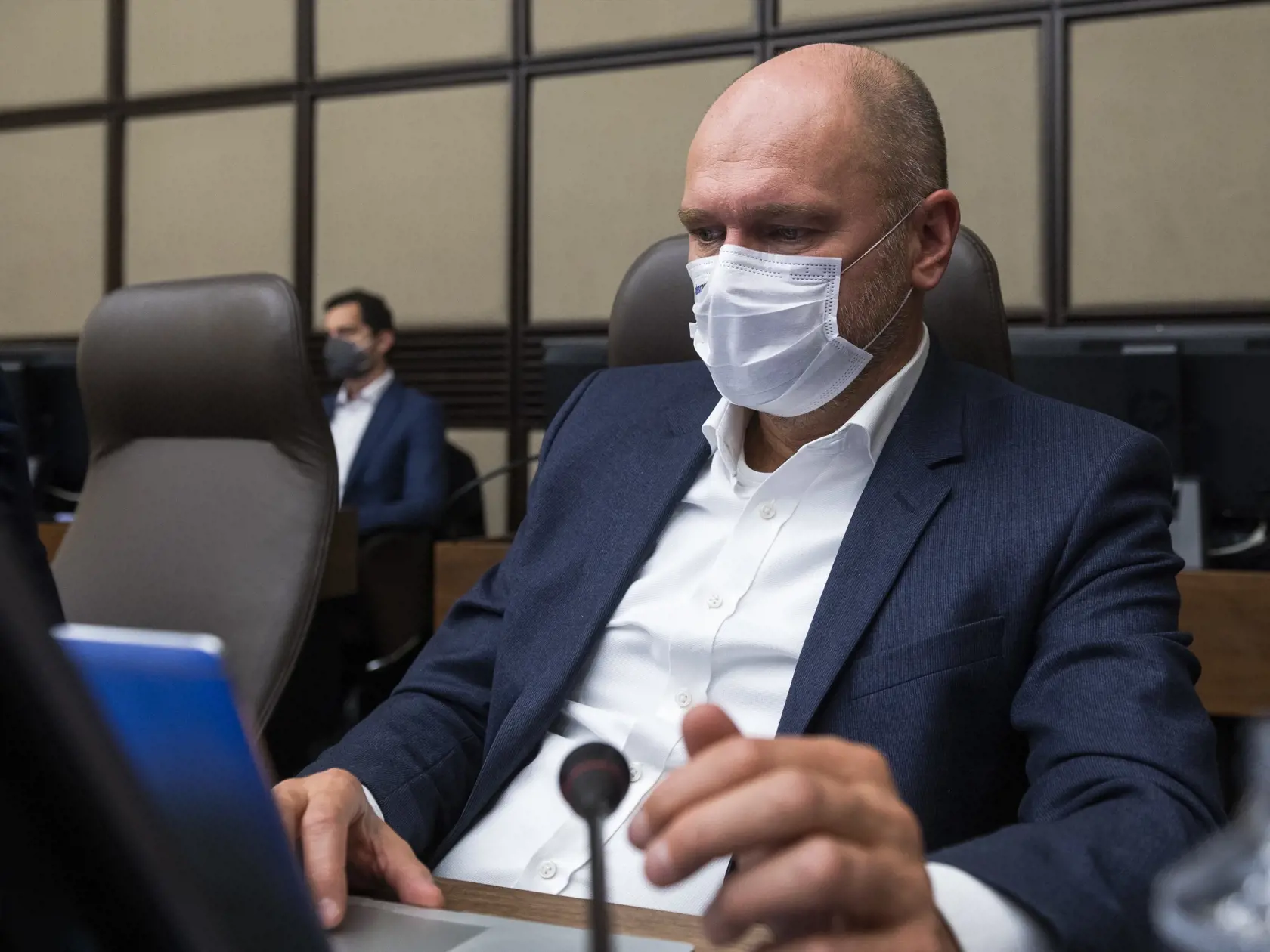 Na snímke minister hospodárstva SR a prvý podpredseda vlády pre ekonomiku SR Richard Sulík (SaS) počas rokovania Hospodárskej a sociálnej rady SR v Bratislave 25. októbra 2021.