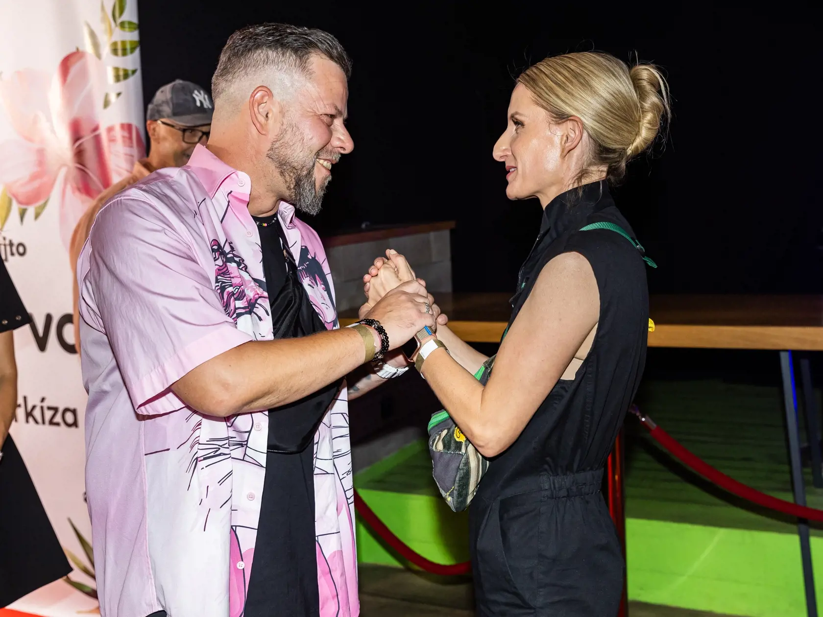 Letná párty TV Markíza 2024 v Bratislave. Na snímke Adela Vinczeová a Pepe Majeský. 