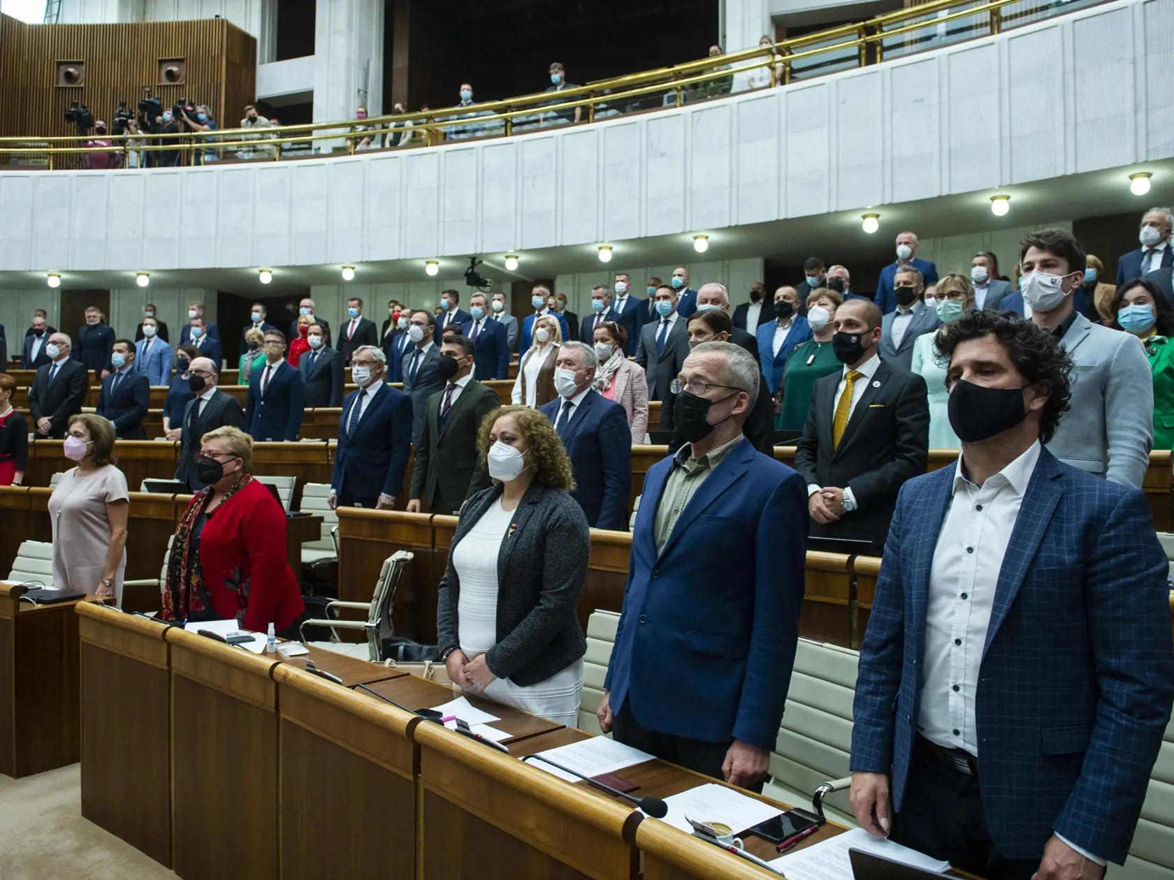 Na snímke poslanci Národnej rady SR počas rokovania 48. schôdze NR SR 19. októbra 2021 v Bratislave. FOTO TASR - Jakub Kotian