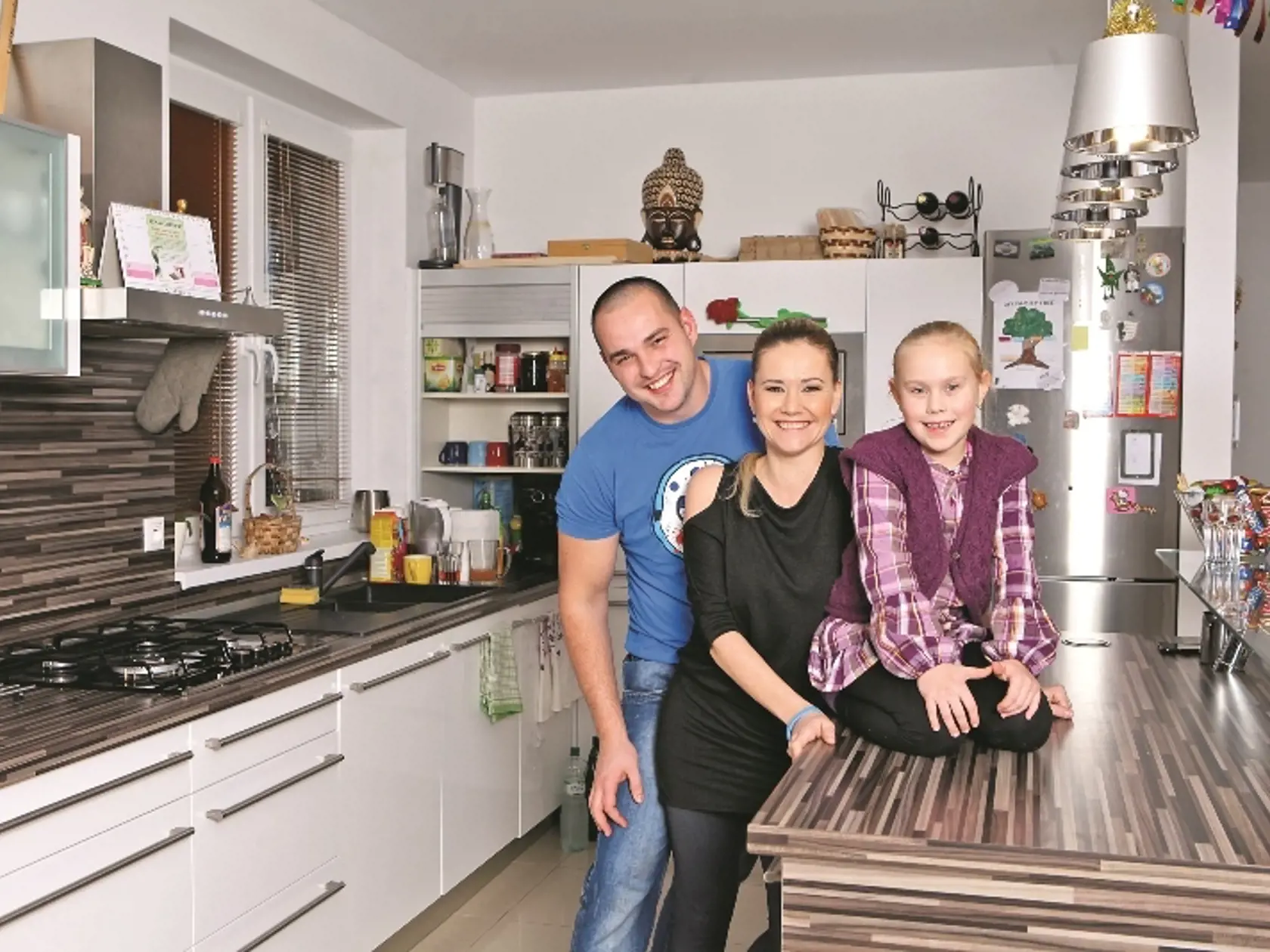 Herečka s dcérkou Romankou a so snúbencom Martinom
