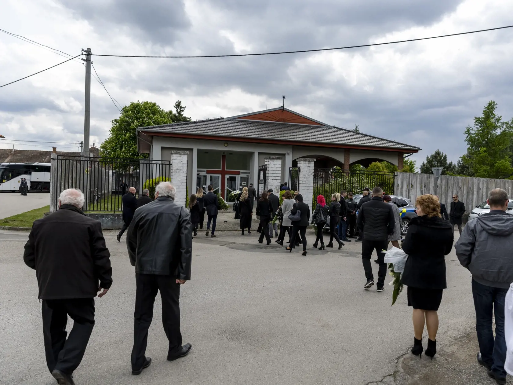 Pohreb zosnulej manželky poradcu ministra vnútra Ladislava Csemiho. 