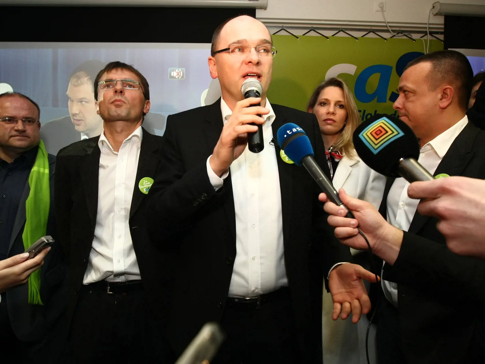 Parlamentné voľby 2012 - centrála strany SaS.