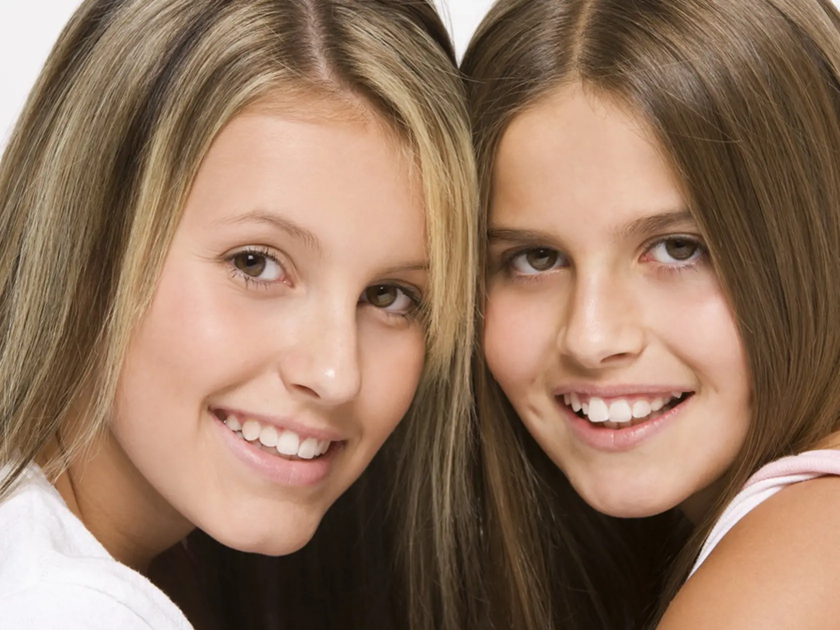 Cheerful teenage girls