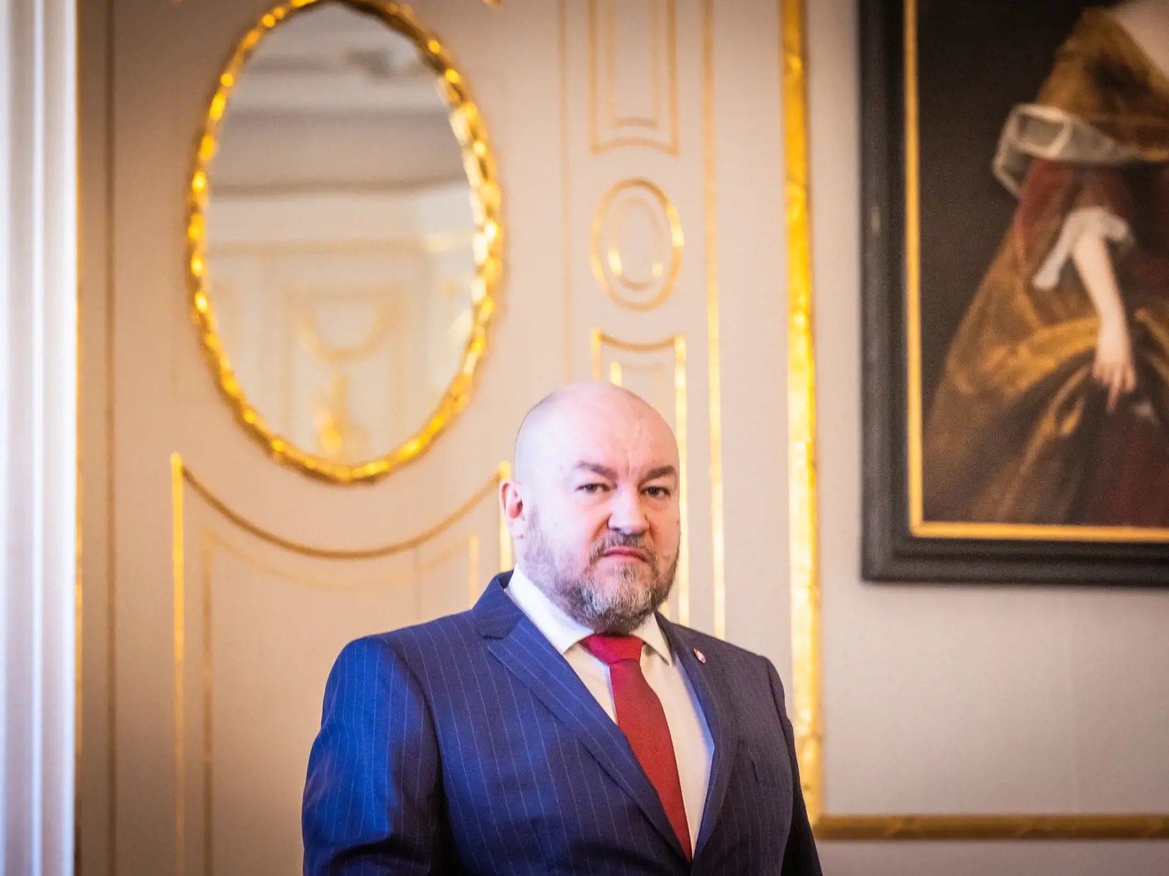Prezident Slovenskej republiky Peter Pellegrini prijal poslanca Národnej rady SR Rudolfa Huliaka. Na snímke Rudolf Huliak.