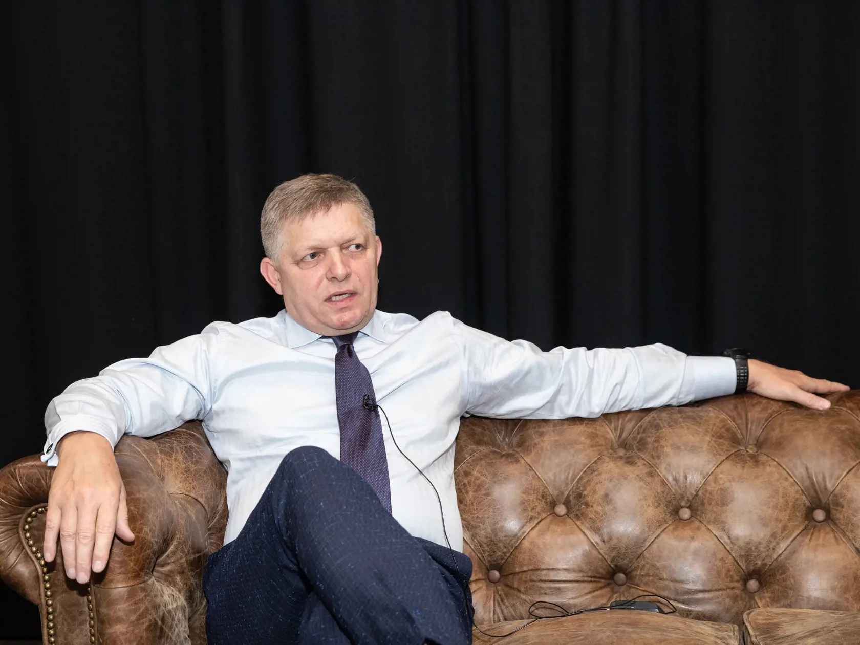 Na snímke je bývalý Predseda vlády Slovenskej republiky a predseda ľavicovej politickej strany SMER-sociálna demokracia Robert Fico.