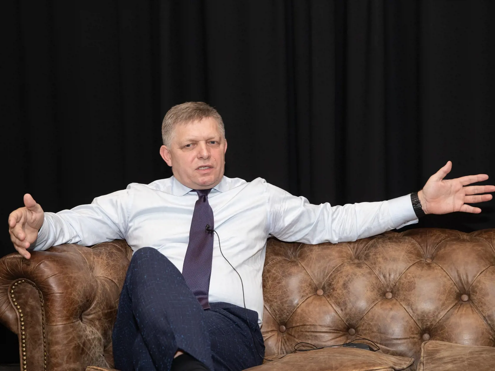 Na snímke je bývalý Predseda vlády Slovenskej republiky a predseda ľavicovej politickej strany SMER-sociálna demokracia Robert Fico.