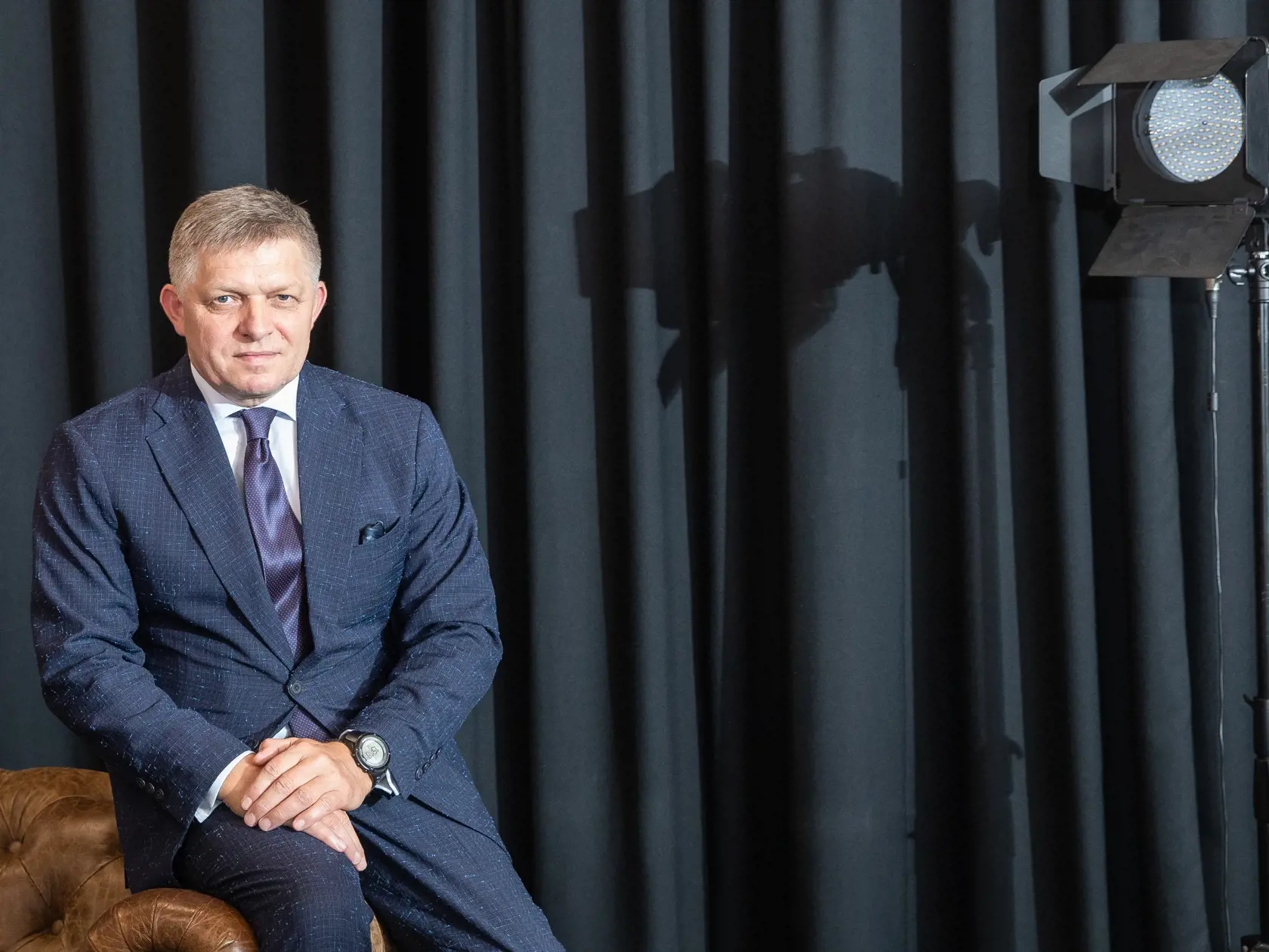 Na snímke je bývalý Predseda vlády Slovenskej republiky a predseda ľavicovej politickej strany SMER-sociálna demokracia Robert Fico.