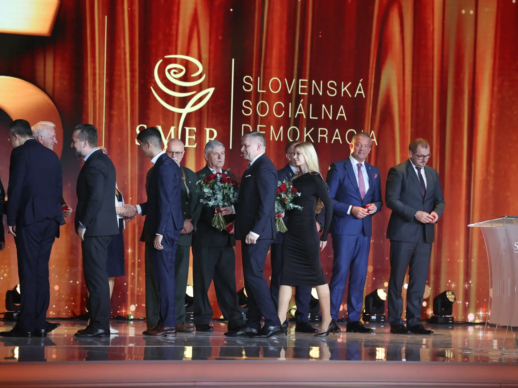 Oslavy strany Smer pri príležitosti 25. výročia založenia strany.