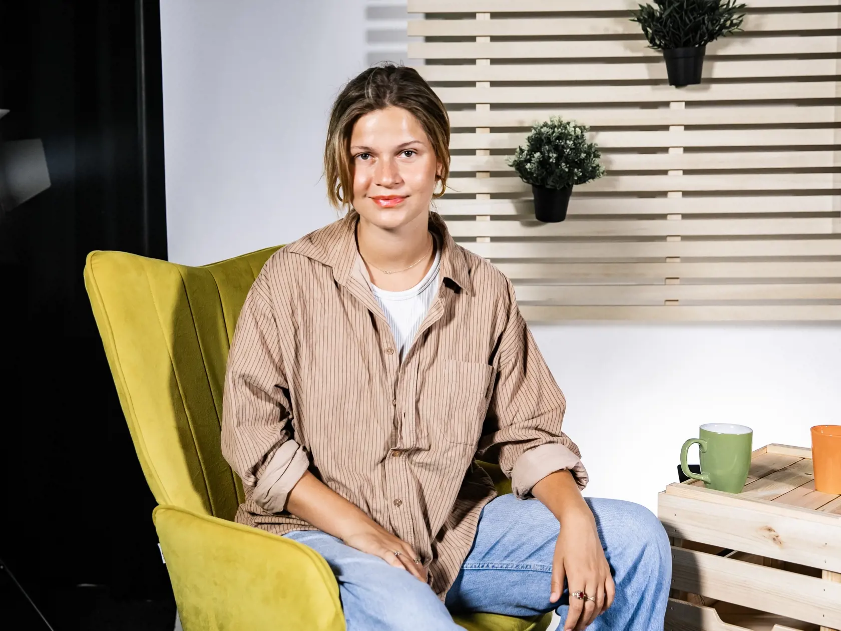 Na snímke je Tamara Kramar (speváčka) v diskusnej relácii "Dobré správy zo Života”.