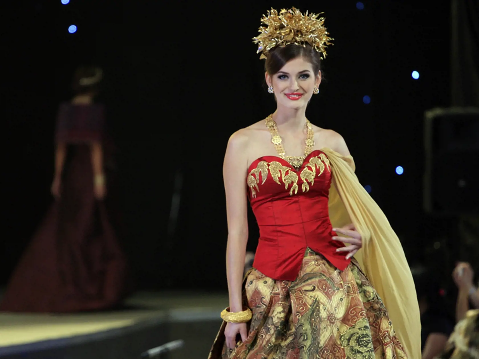 Miss Slovensko 2013 Karolína Chomisteková počas súťaže Miss World.