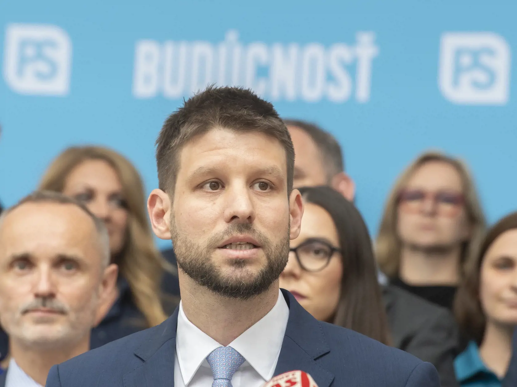Na snímke predseda hnutia Progresívne Slovensko (PS) Michal Šimečka.