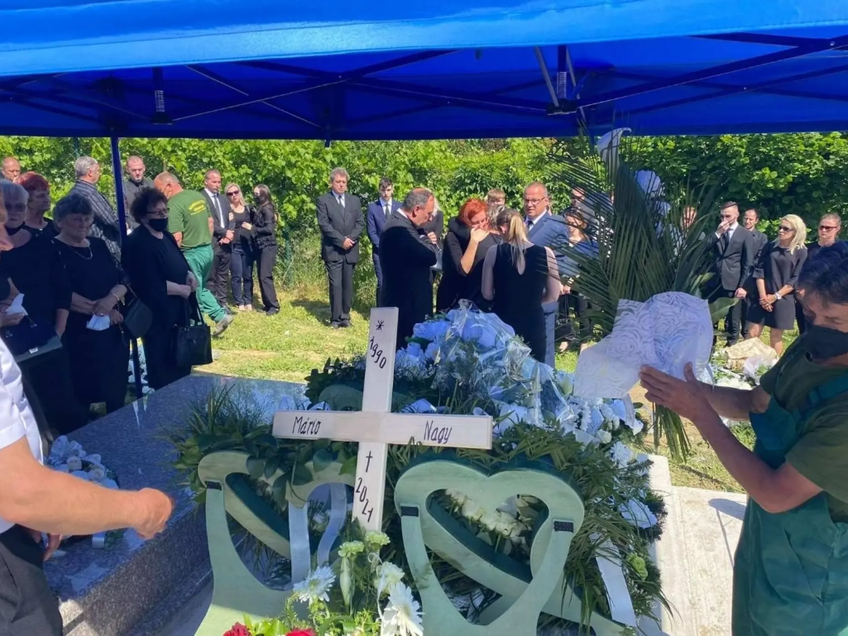 Pohreb tragicky zosnulého posunovača Mária Nagya (†31) z Košíc.