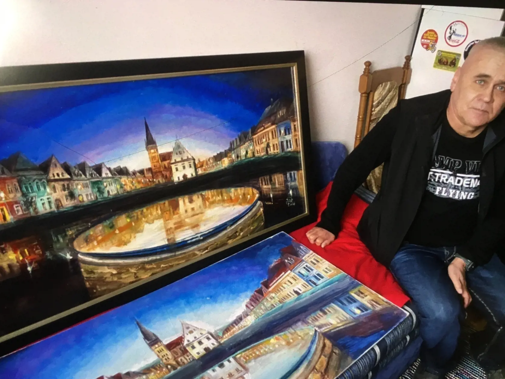 Vdovec Jaroslav (65) je výtvarník, no celý život chodil pracovať do zahraničia, drel v lakovniach.