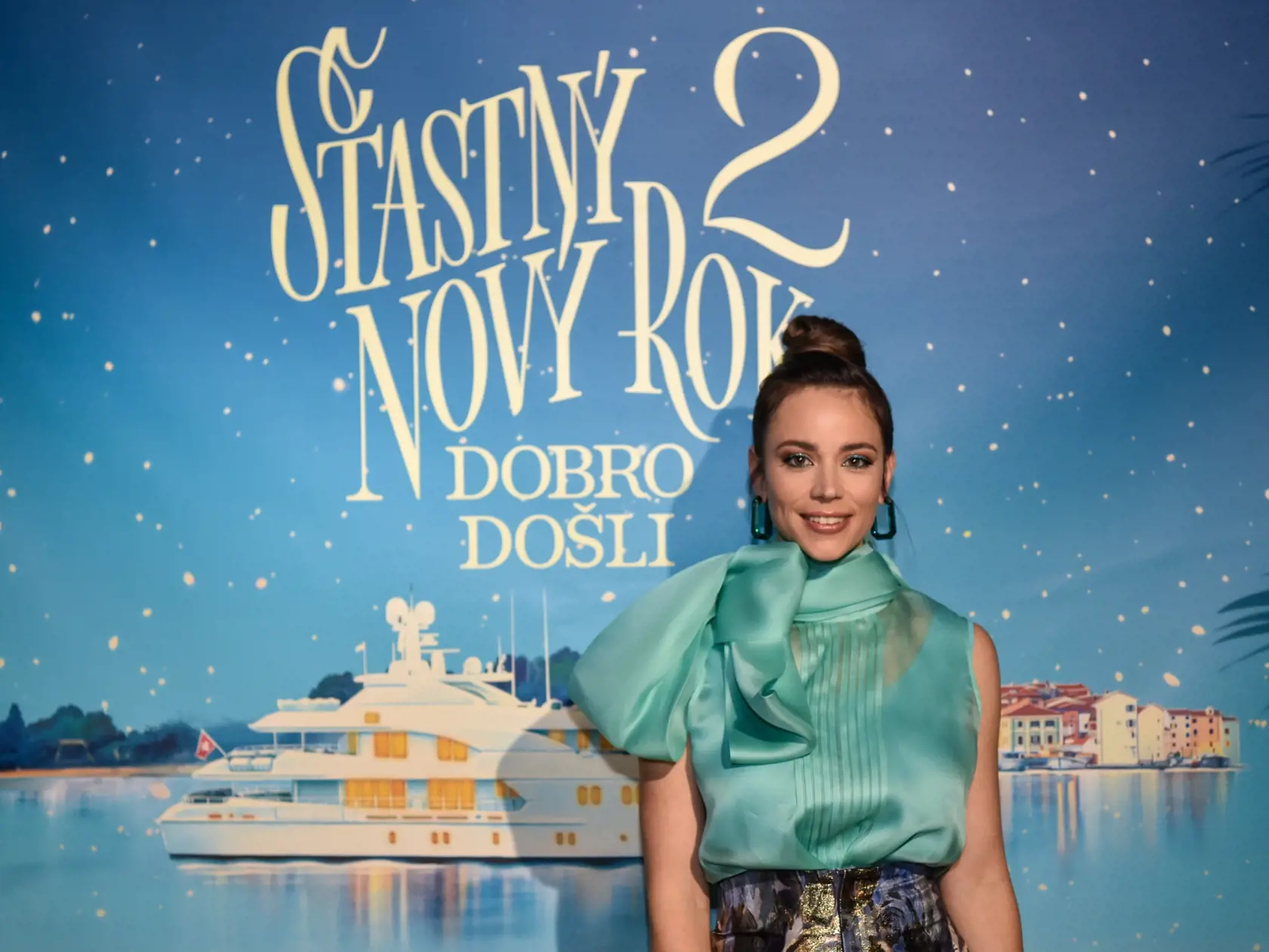Na snímke herečka Gabriela Marcinková pózuje pred novinárskou premiérou komédie s názvom Šťastný nový rok 2: Dobro došli v Bratislave v pondelok 14. marca 2022. FOTO TASR - Pavol Zachar