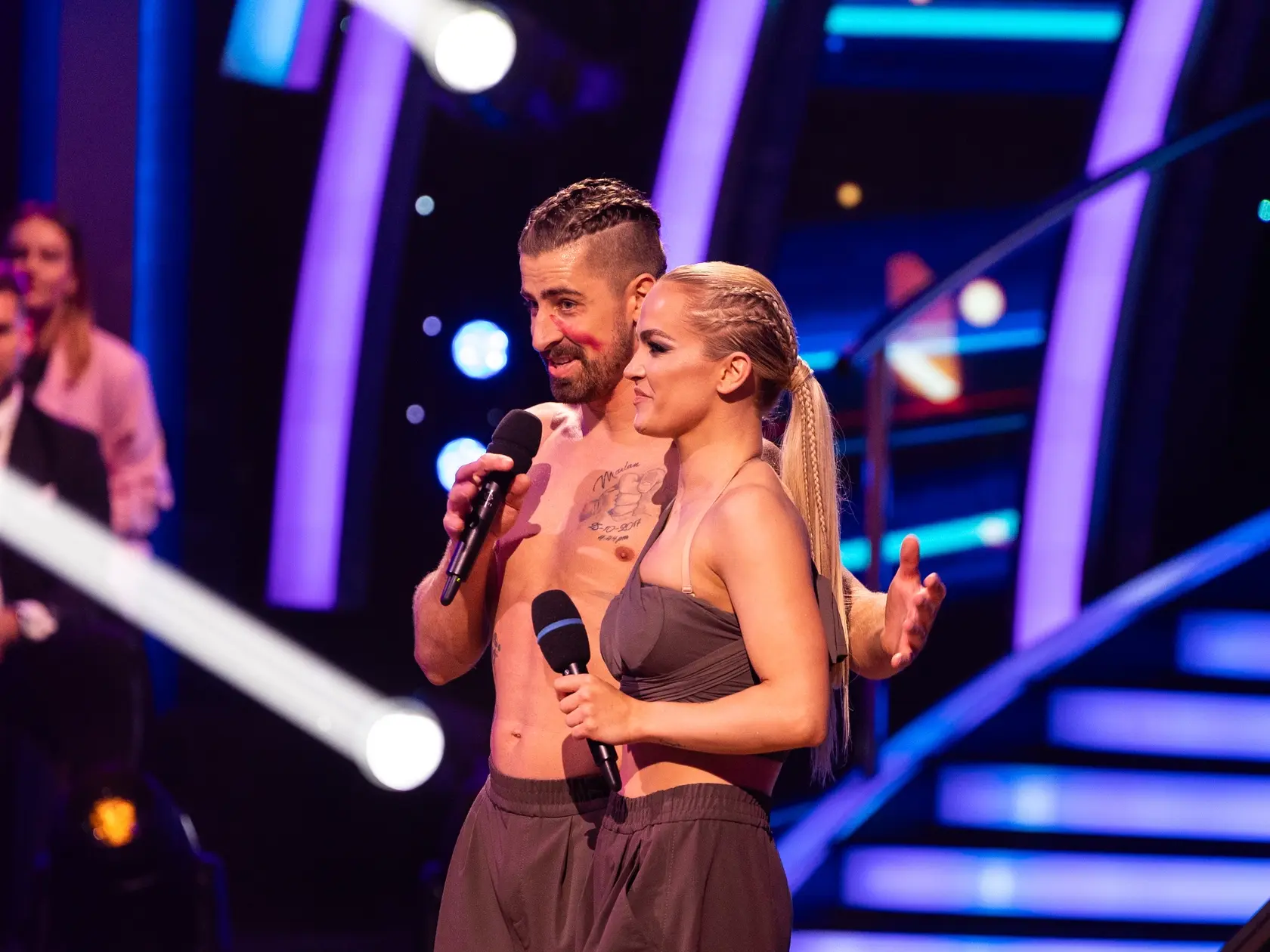 Peter Sagan a Eliška Lenčešová počas siedmeho kola Let's dance 2025. 