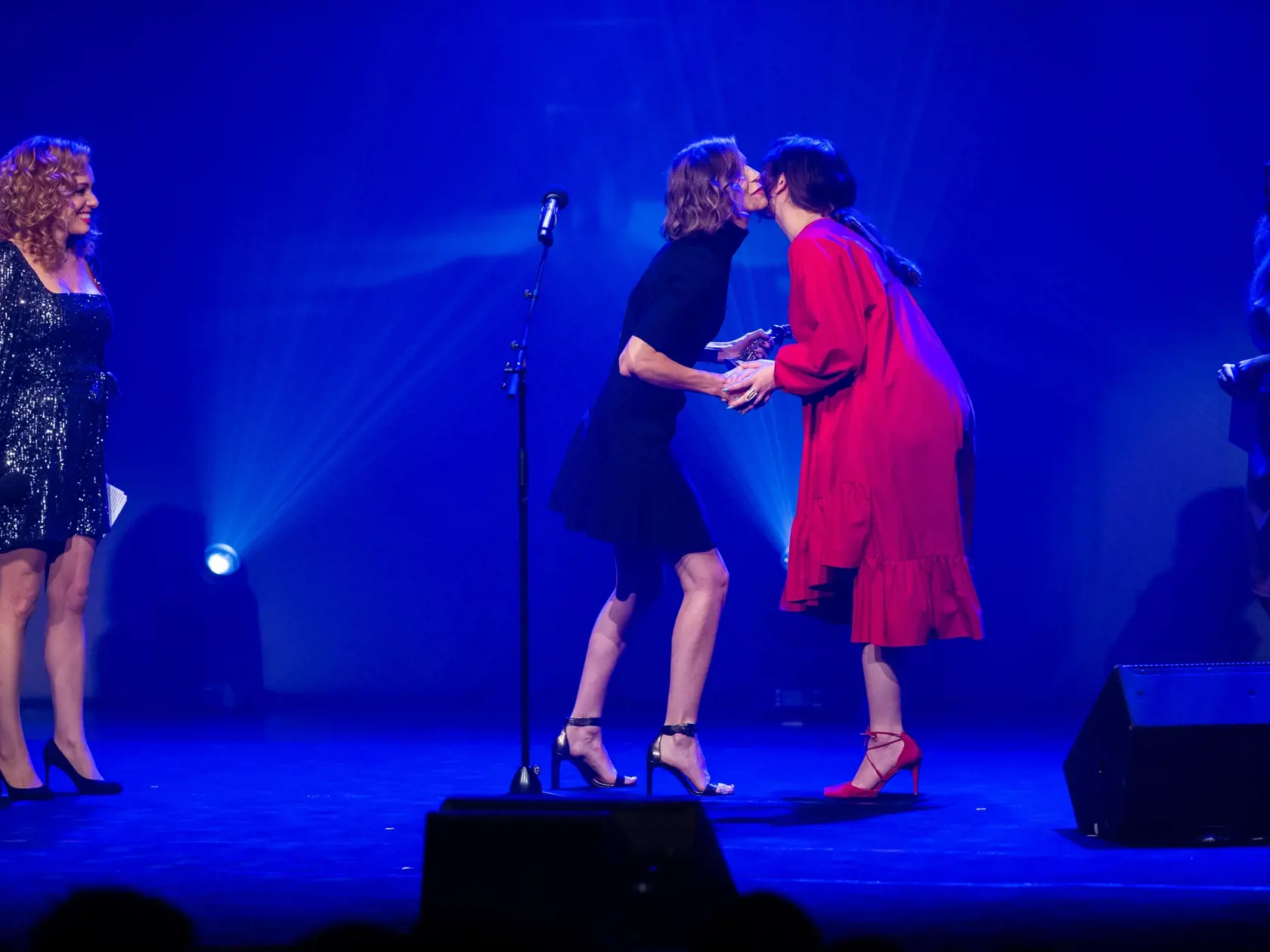 Galavečer odovzdávania Ceny SOZA 2019 v Mestskom divadle Pavla Országha Hviezdoslava v Bratislave. Na snímke Vera Wisterová, Celeste Buckingham a Zuzana Smatanová.