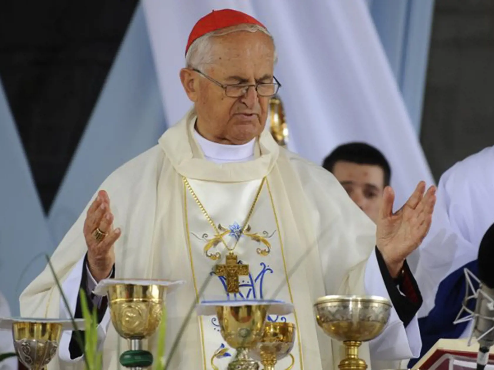 Archívna snímka: Národná púť pri príležitosti sviatku Sedembolestnej Panny Márie v Šaštíne 15. septembra 2010. Na snímke kardinál Jozef Tomko.