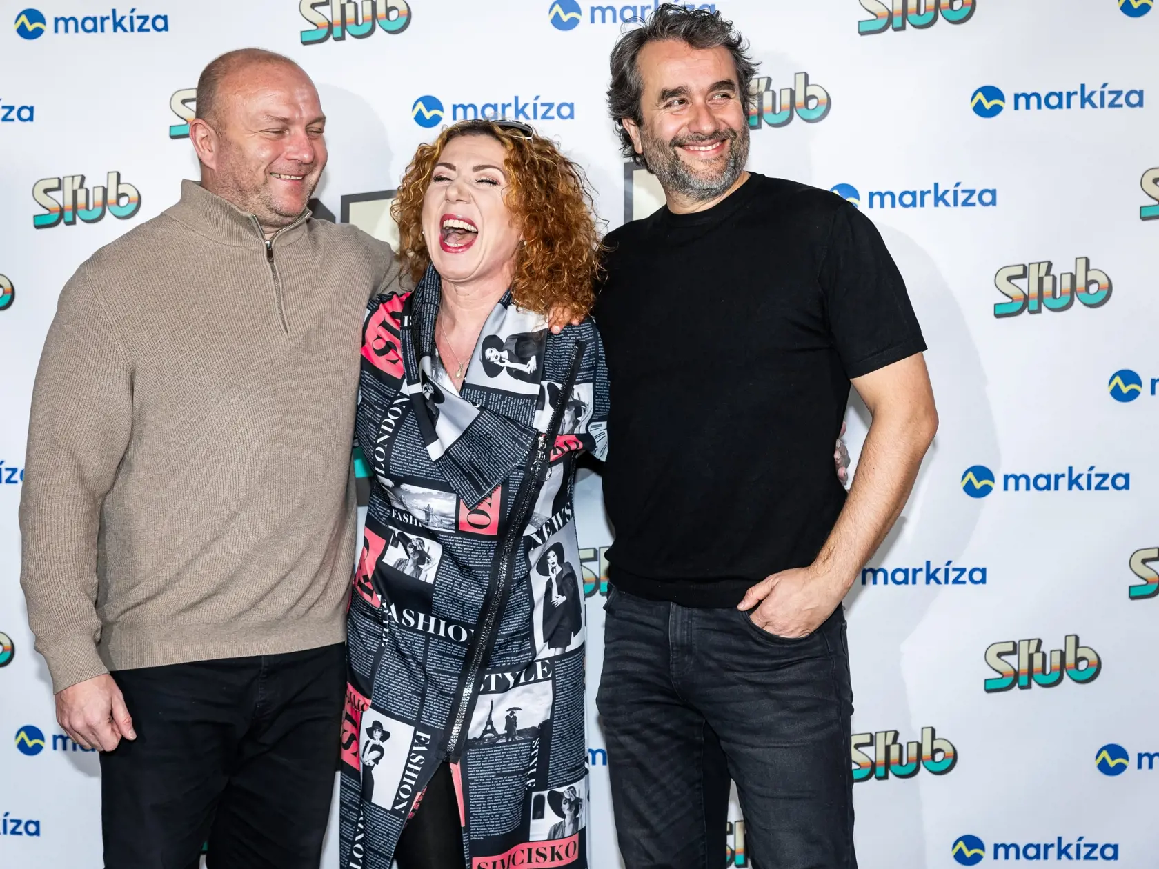 Premiéra denného televízneho seriálu “SĽUB” v Bratislave. Na snímke Gabika Dzuríková, Vladimír Kobielsky a Gregor Hološka.